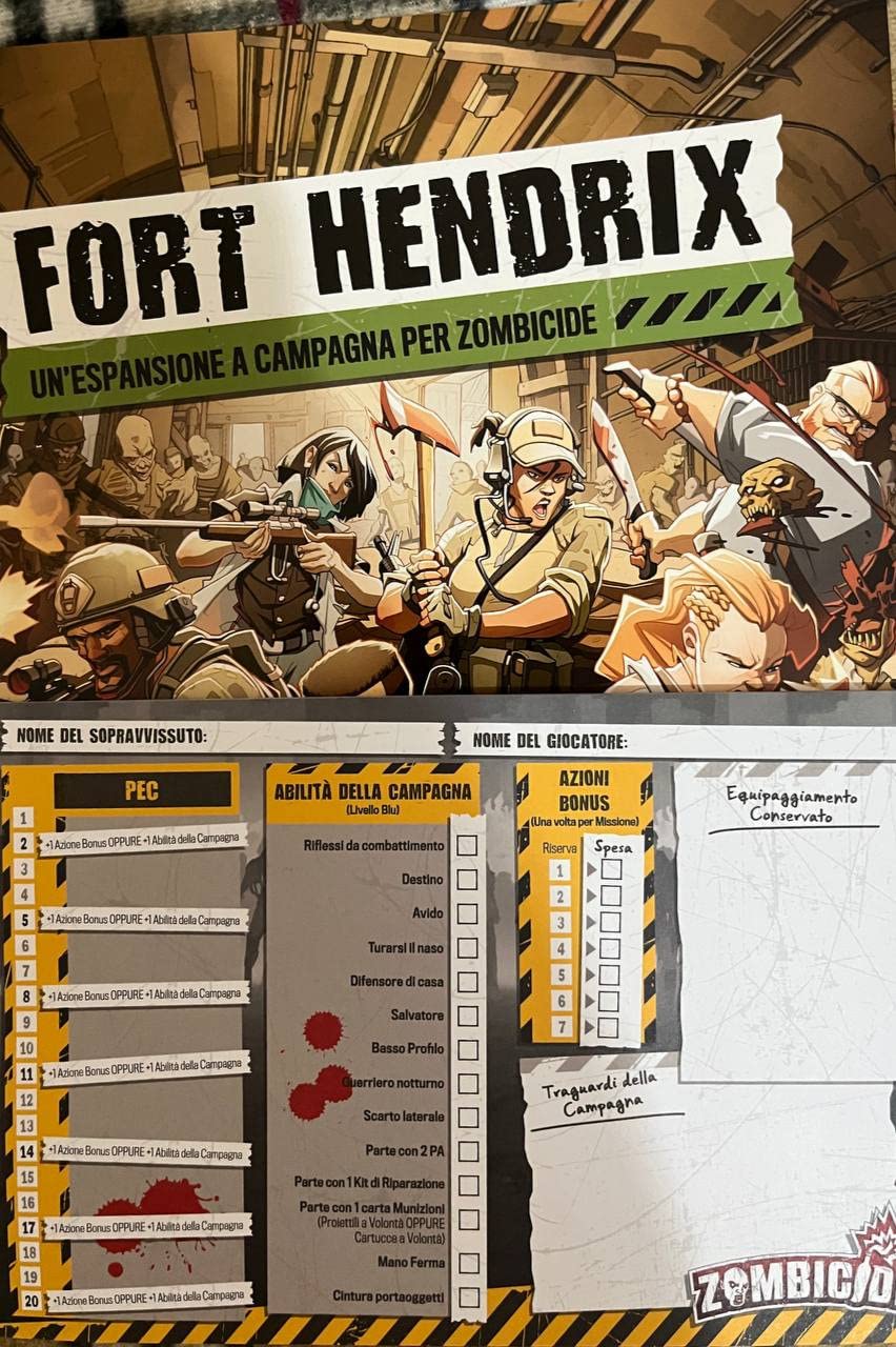 Asmodee Zombicide Fort Hendrix espansione gioco cooperativo