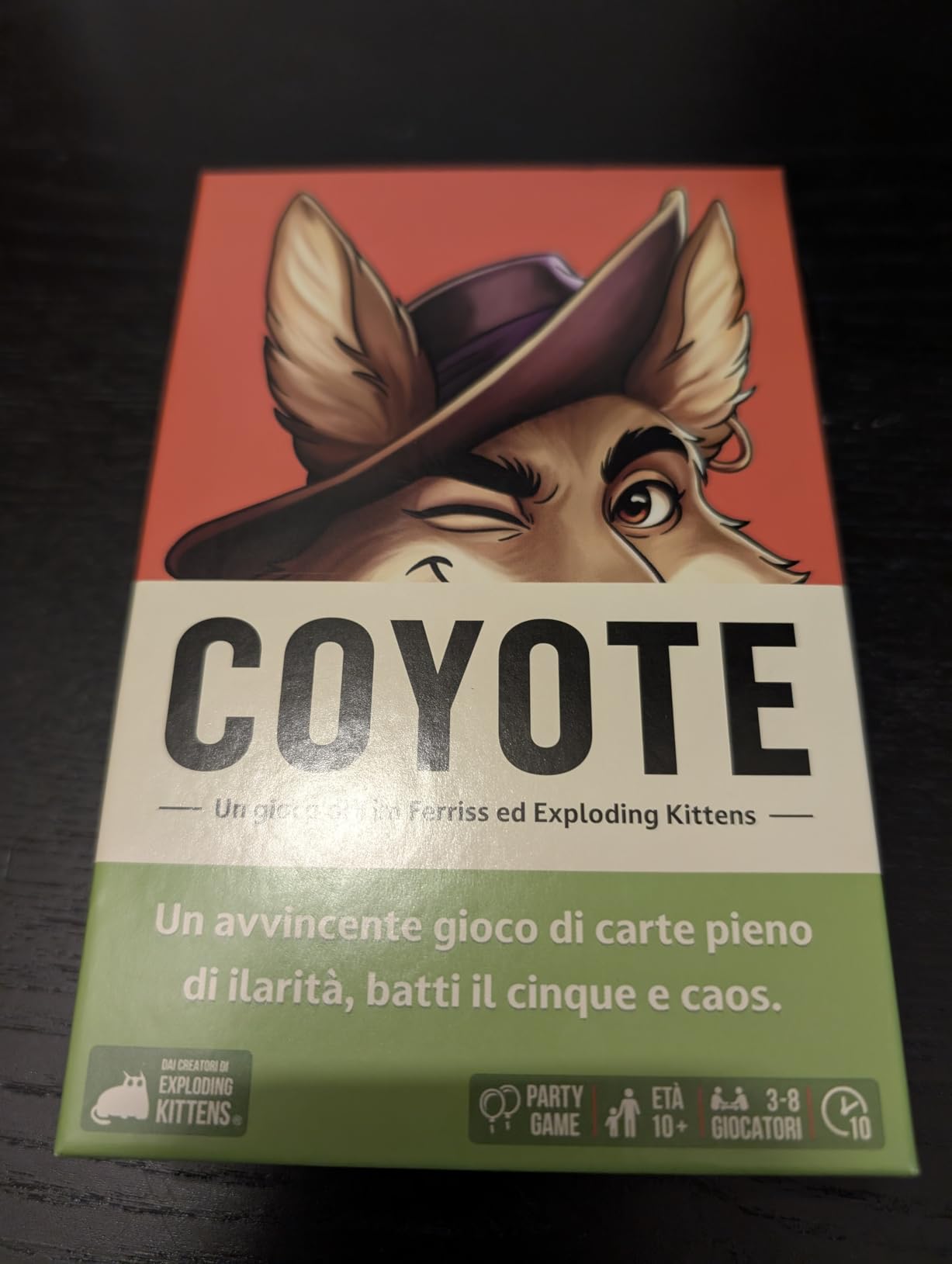 Asmodee Coyote carte party game edizione italiana 3-8 giocatori