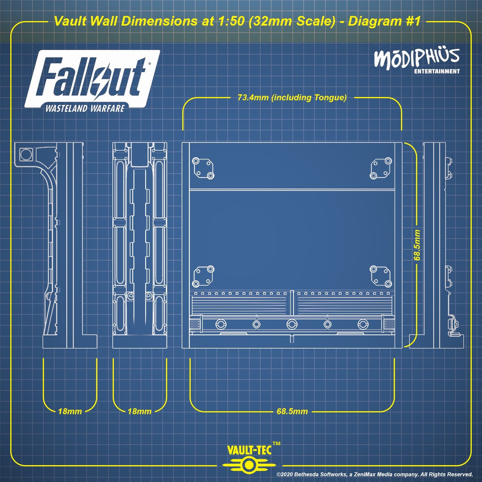 Modiphius Fallout Wasteland Warfare Vault Design file STL