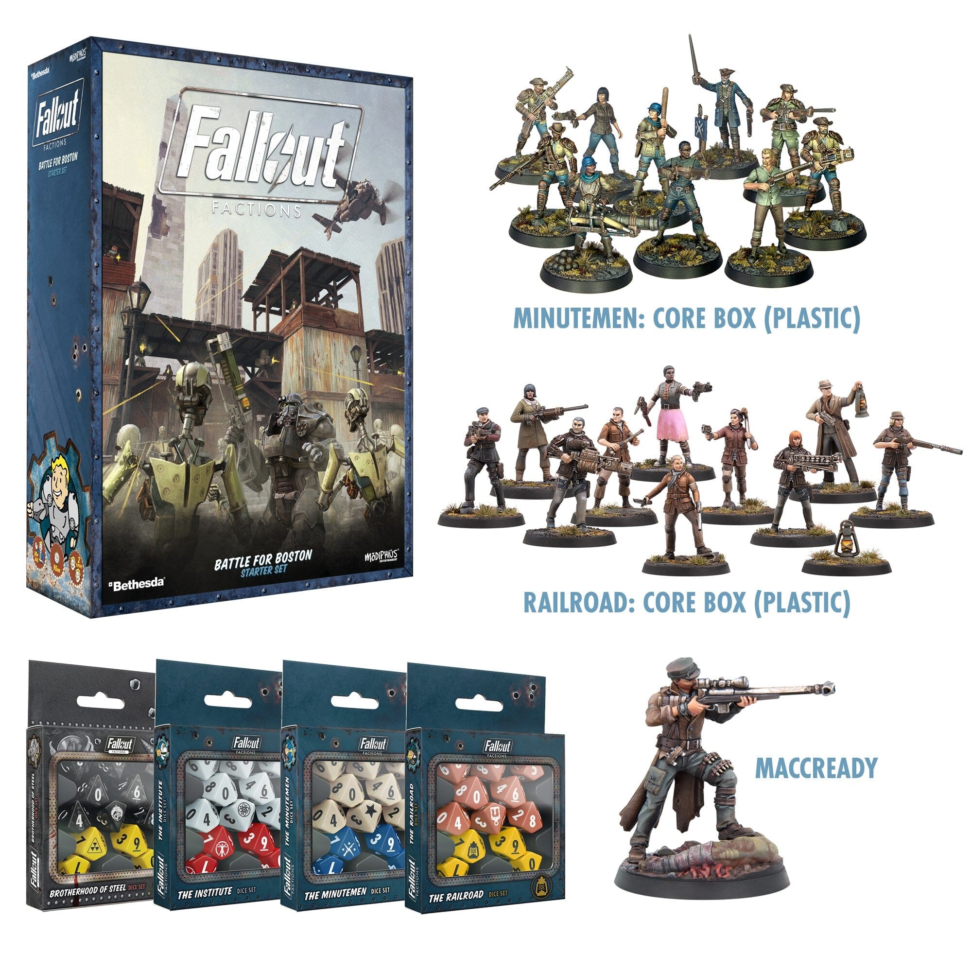Fallout Factions Battle for Boston bundle 41 miniature 32mm