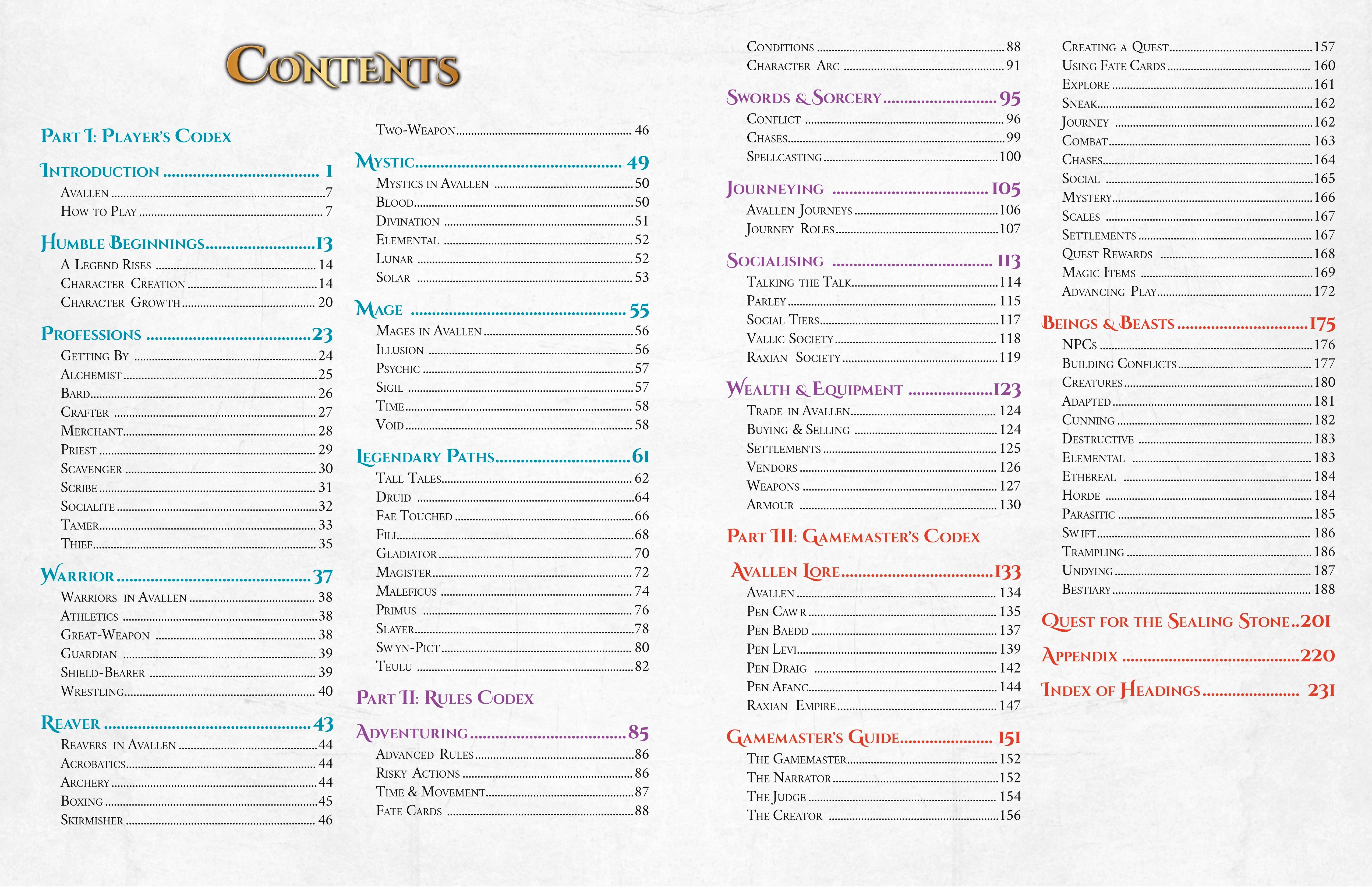Modiphius Legends of Avallen Core Rulebook manuale 244 pagine
