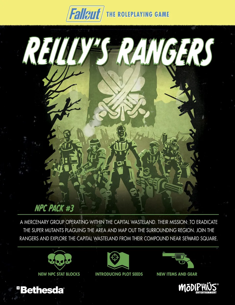 Fallout 2d20 NPC Pack 3 Reilly's Rangers PDF 22 pagine