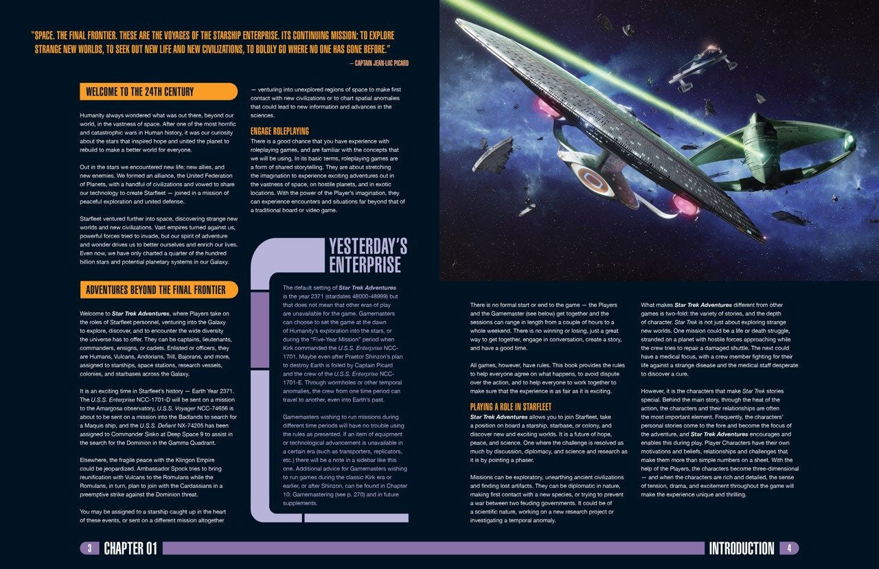 Modiphius Star Trek Adventures collezione core manuale + 8 PDF