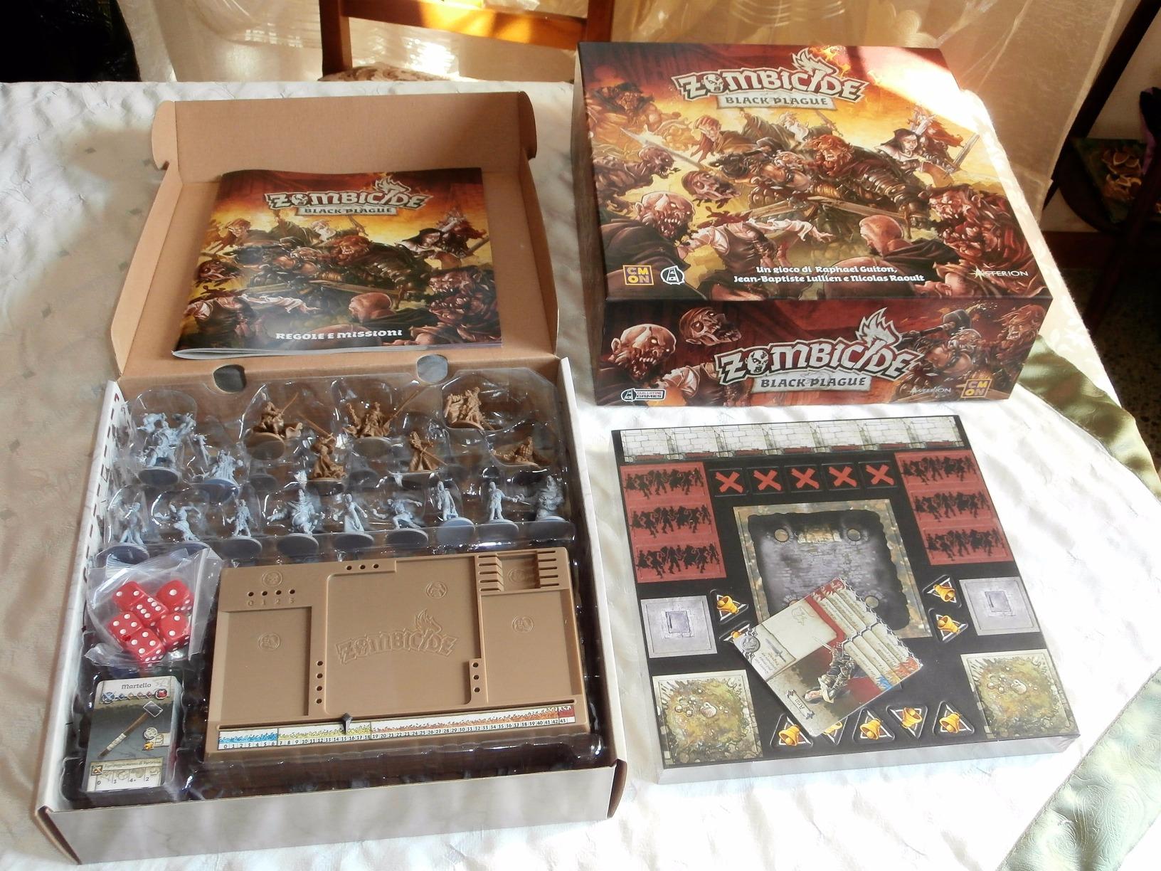 Asmodee Zombicide Black Plague gioco da tavolo vecchia versione