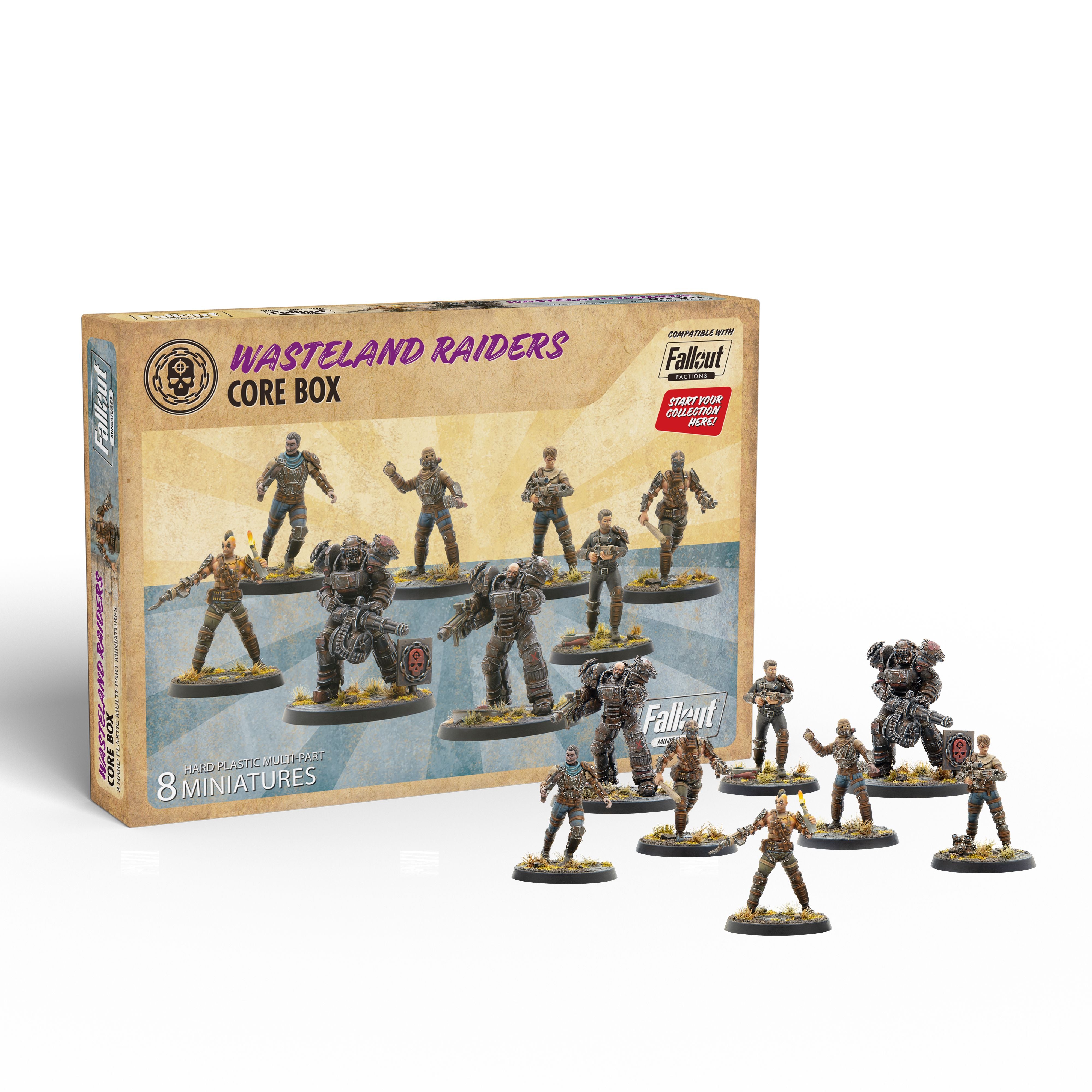 Fallout Wasteland Raiders Core Box miniature 8 pezzi
