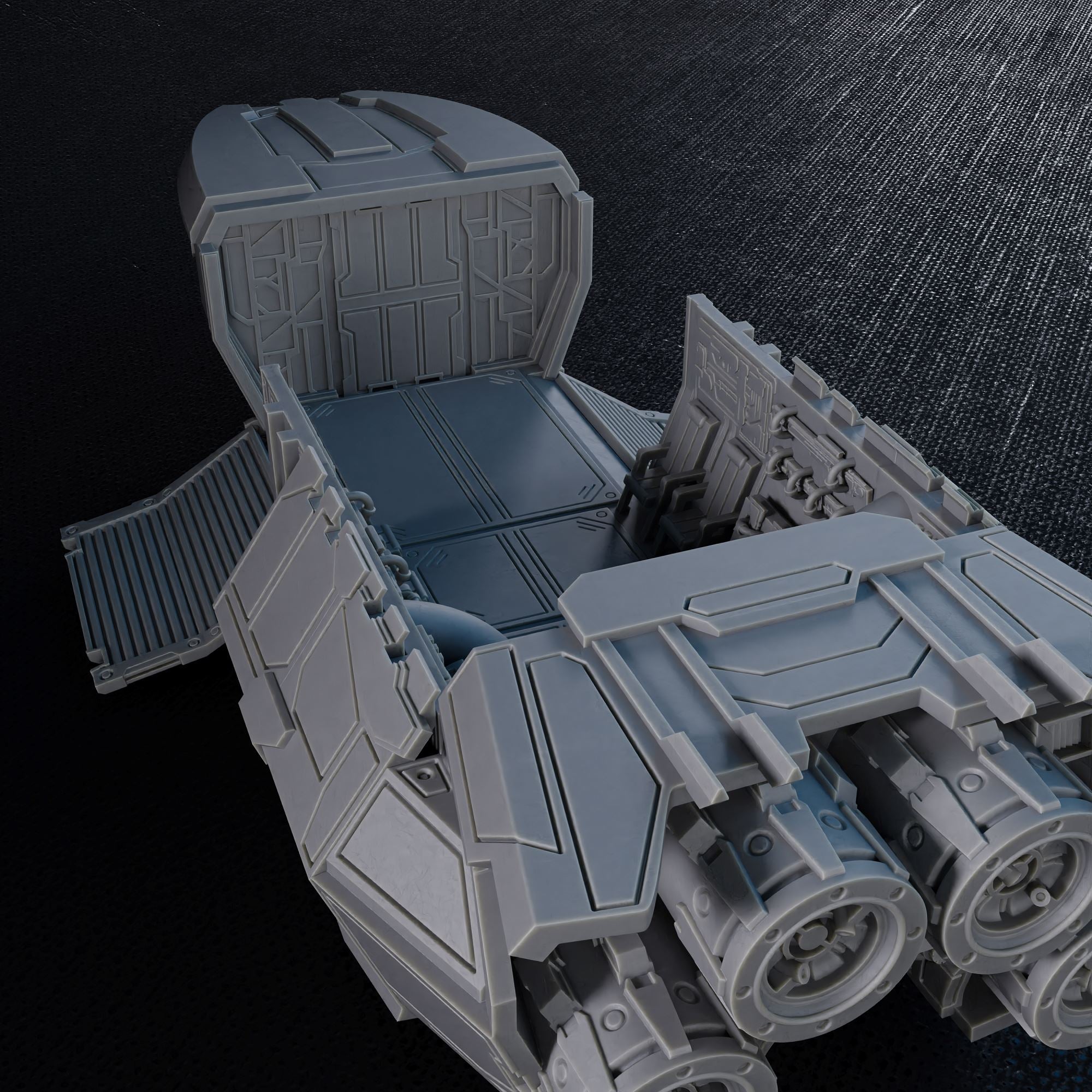 Five Parsecs Ship Scenic STL Titan Forge file stampa 3D nave