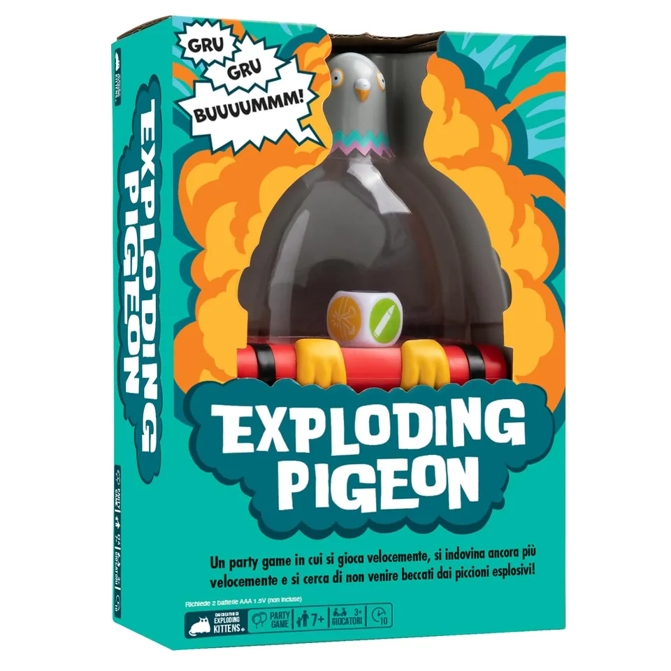 Asmodee Exploding Pigeon party game sfide 7+ italiano