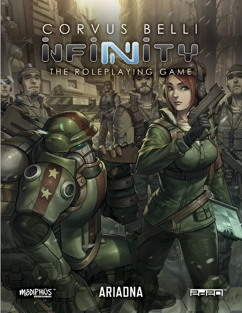 Modiphius Infinity Ariadna supplemento gdr cartaceo giocatori