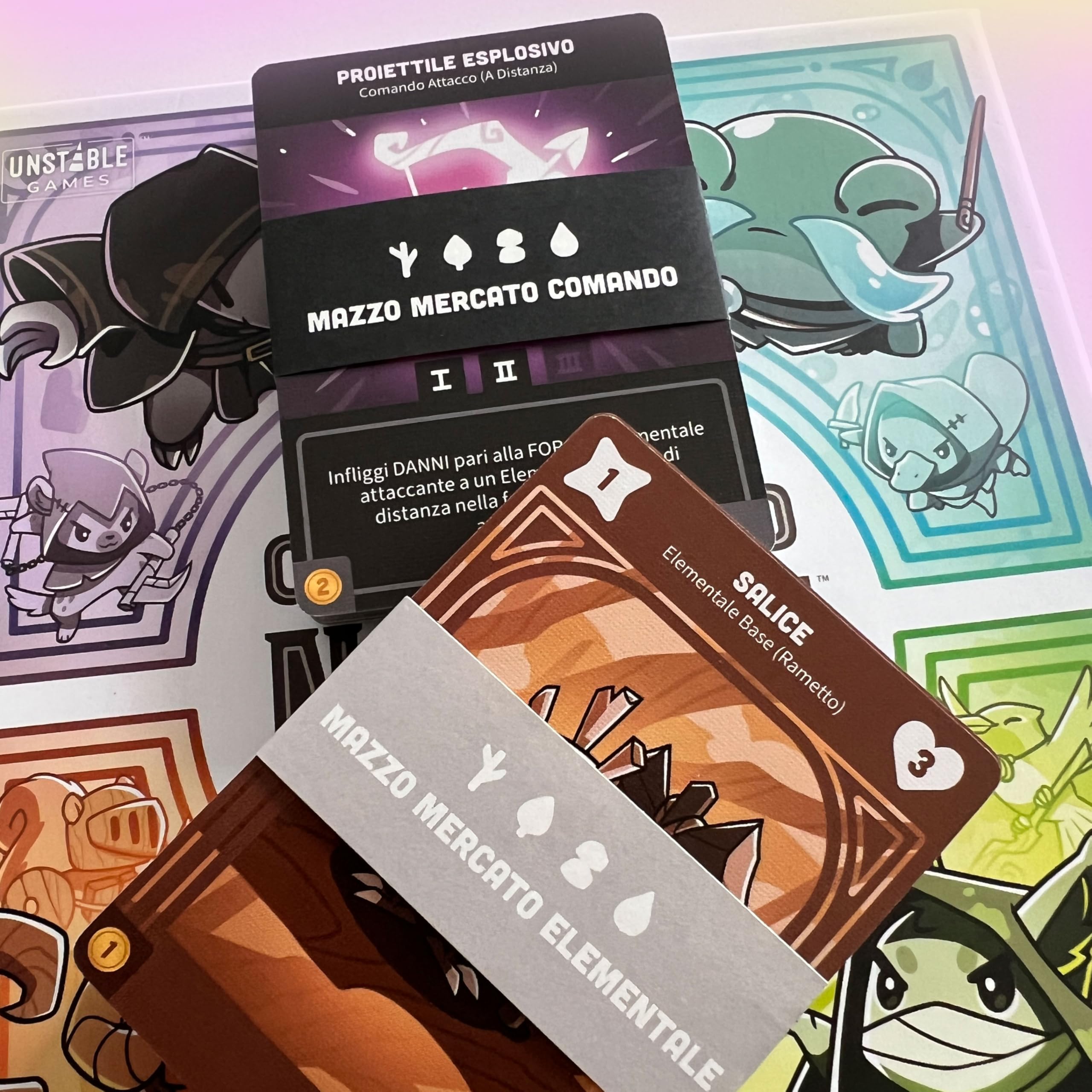 Asmodee Command of Nature gioco da tavolo deck building elementali