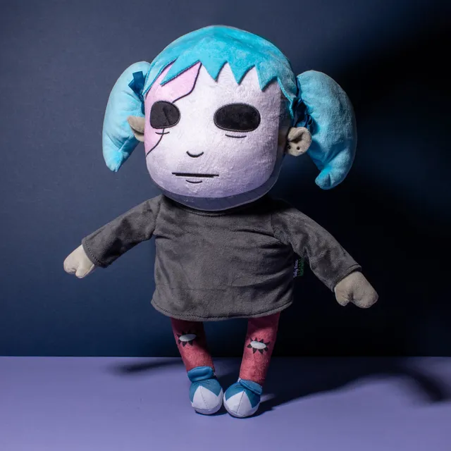 Sally Face Sal Peluche 25 cm Capelli Blu