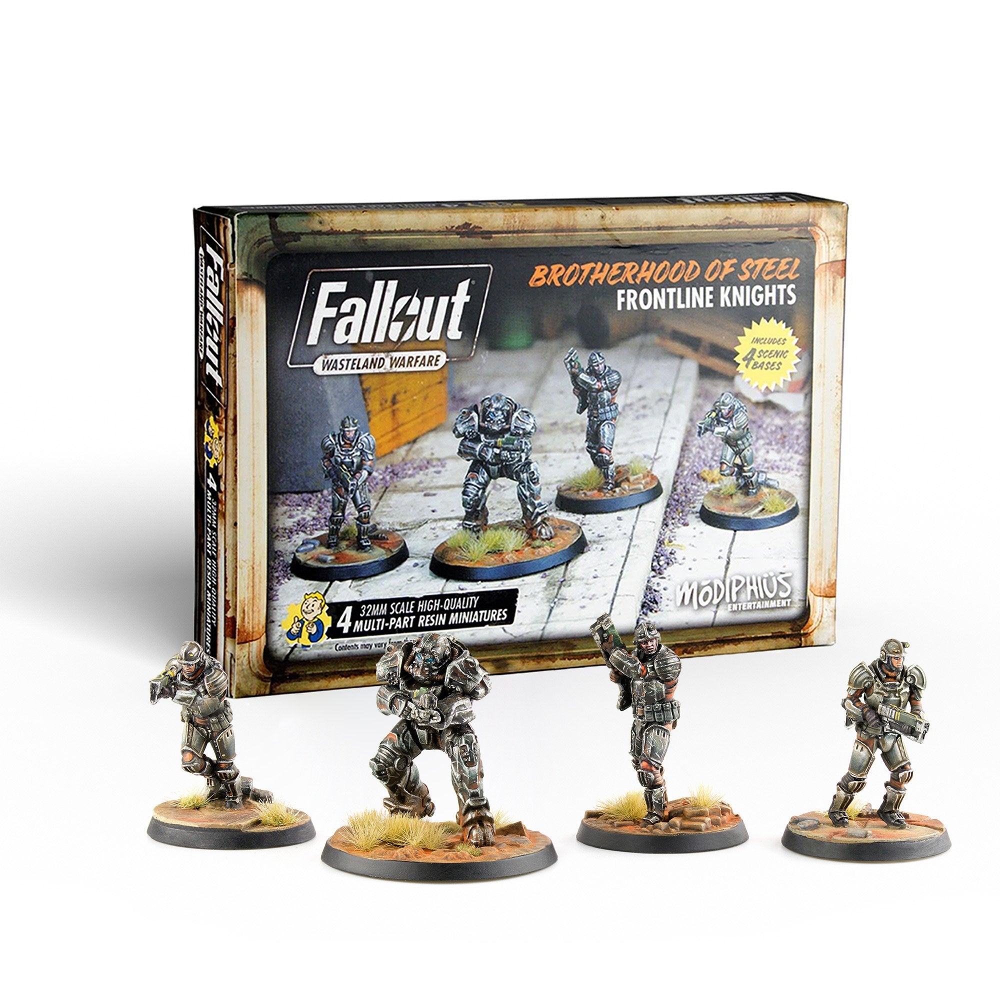 Fallout Wasteland Warfare Brotherhood Frontline Knights miniature