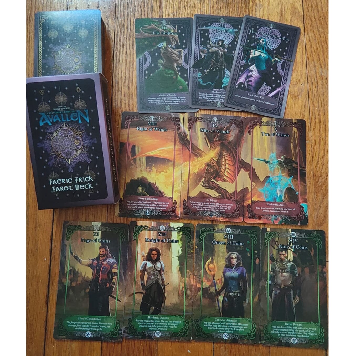 Modiphius Legends of Avallen Faerie Trick mazzo tarocchi 78 carte