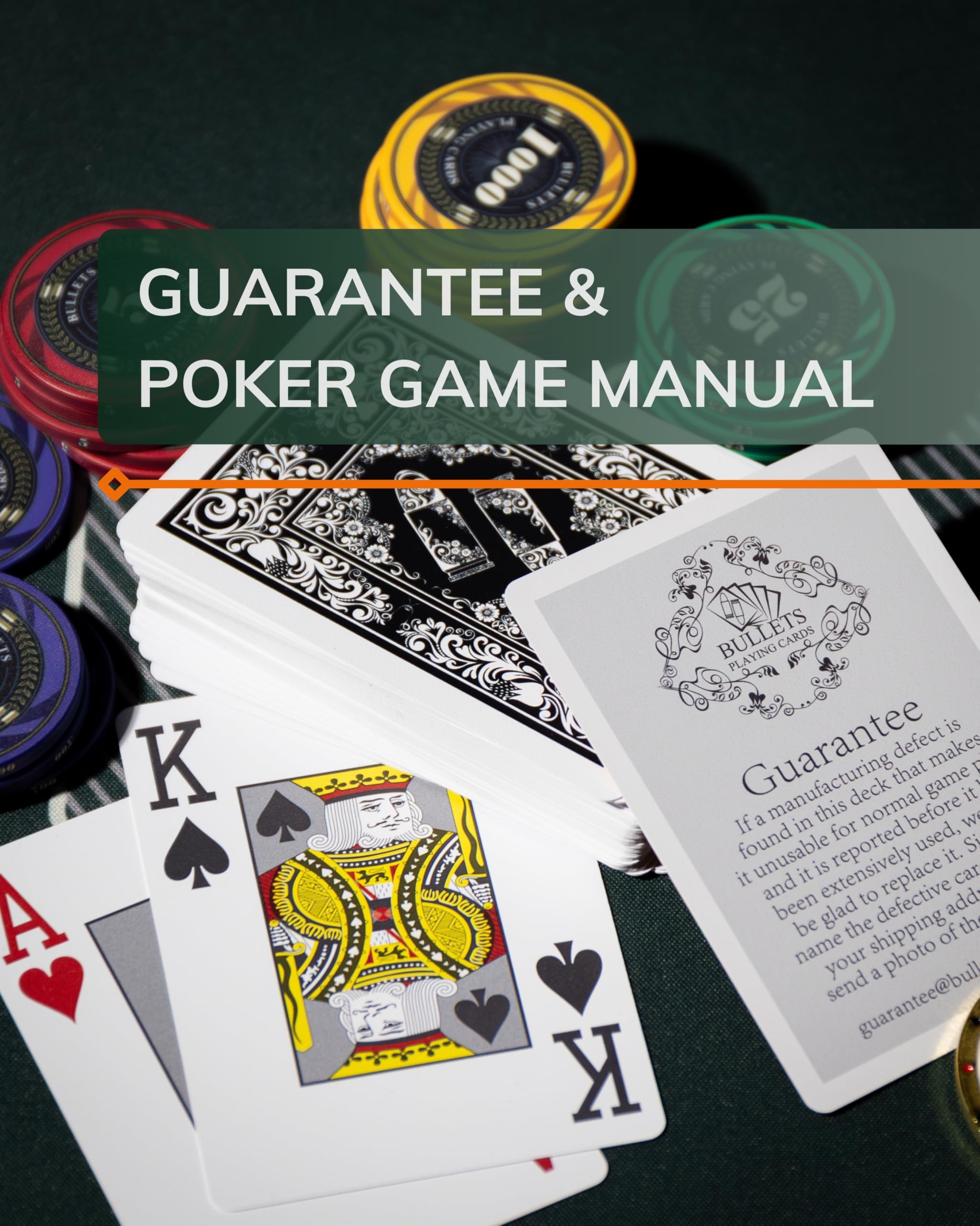 Bullets Platinum Carte da Poker Plastica Indice Jumbo premium