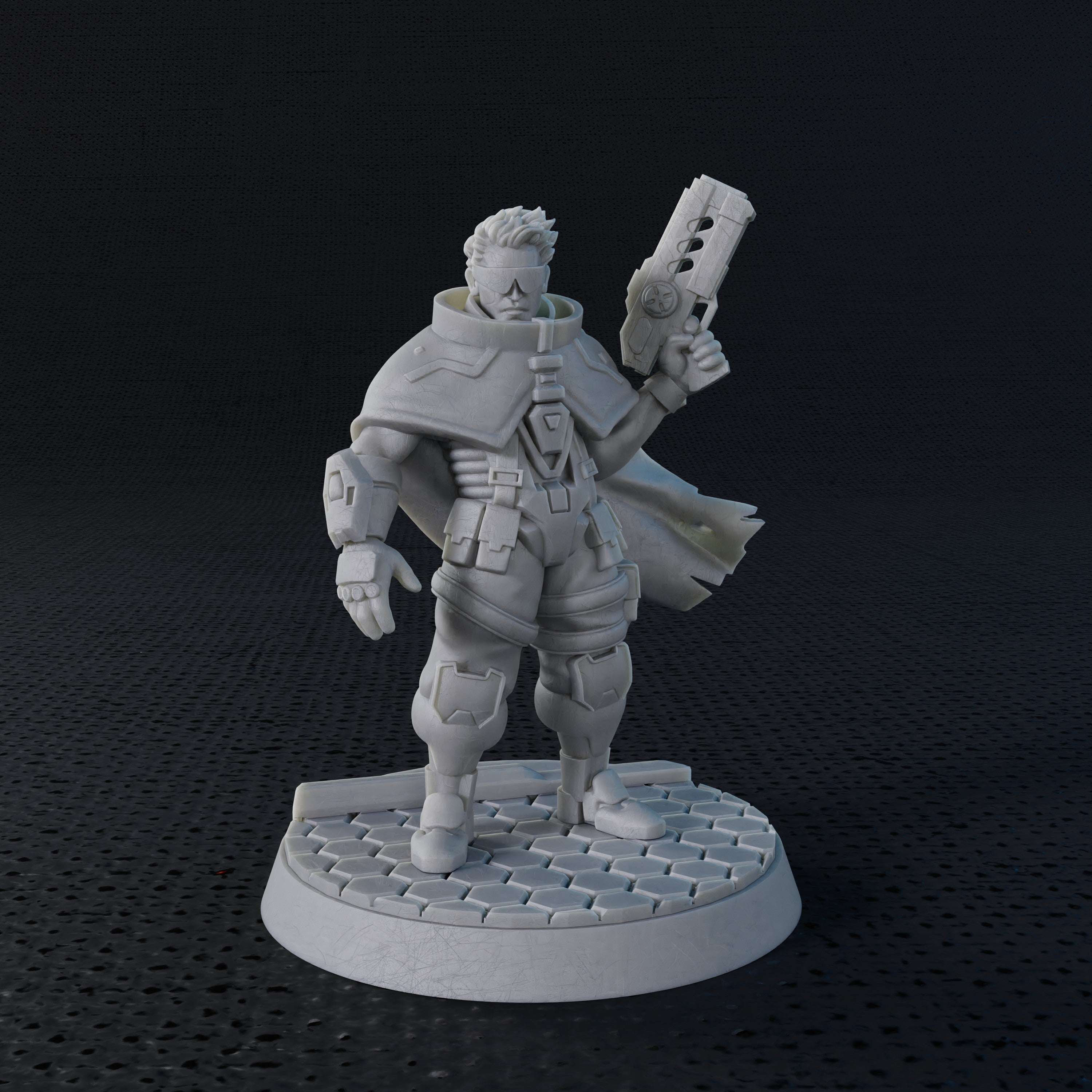 Five Parsecs Titan Forge Hero 1 Captain file STL stampa 3D