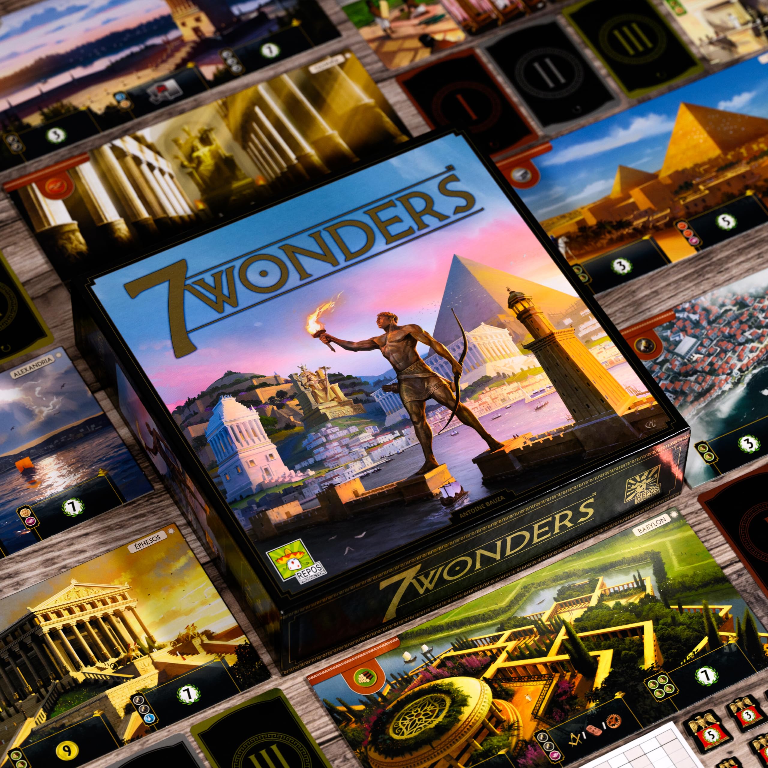 Asmodee 7 Wonders Gioco Base gioco tavolo strategia 3-7 giocatori