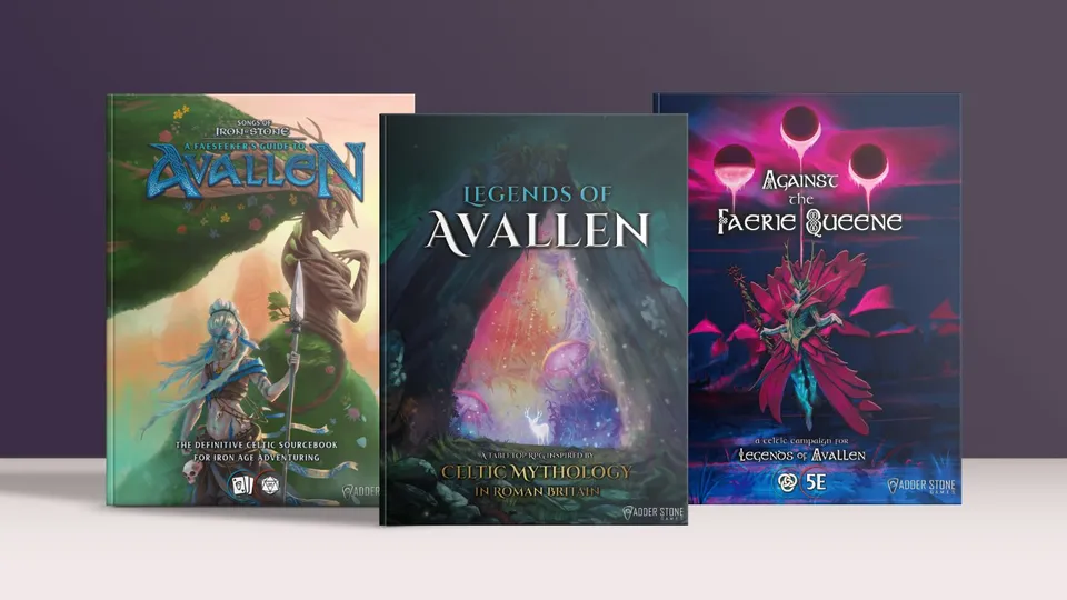 Modiphius Legends of Avallen Trilogia Bundle Gioco di Ruolo 3 Volumi