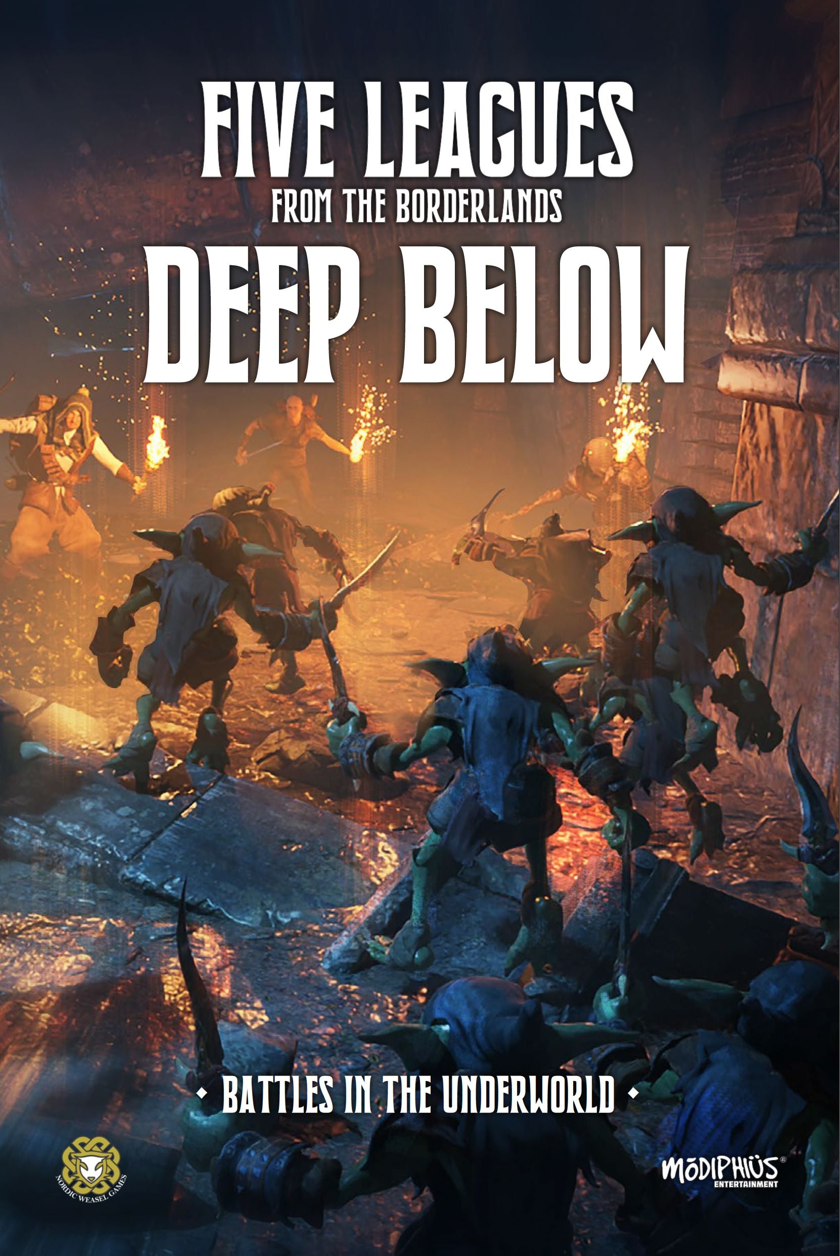 Modiphius Five Leagues Deep Below wargame PDF solitario