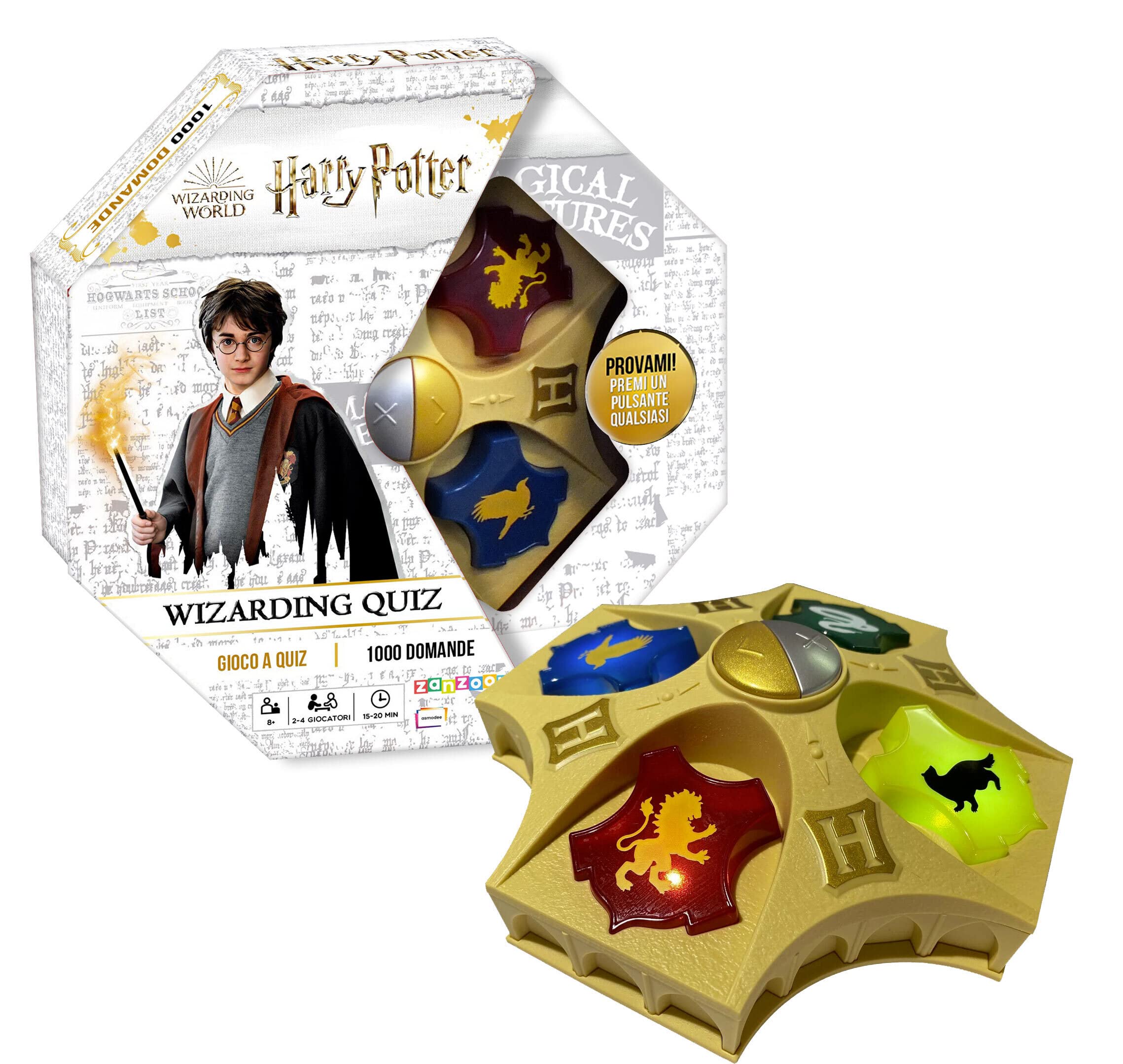 Asmodee Wizarding Quiz Gioco Quiz Harry Potter 2-4 Giocatori