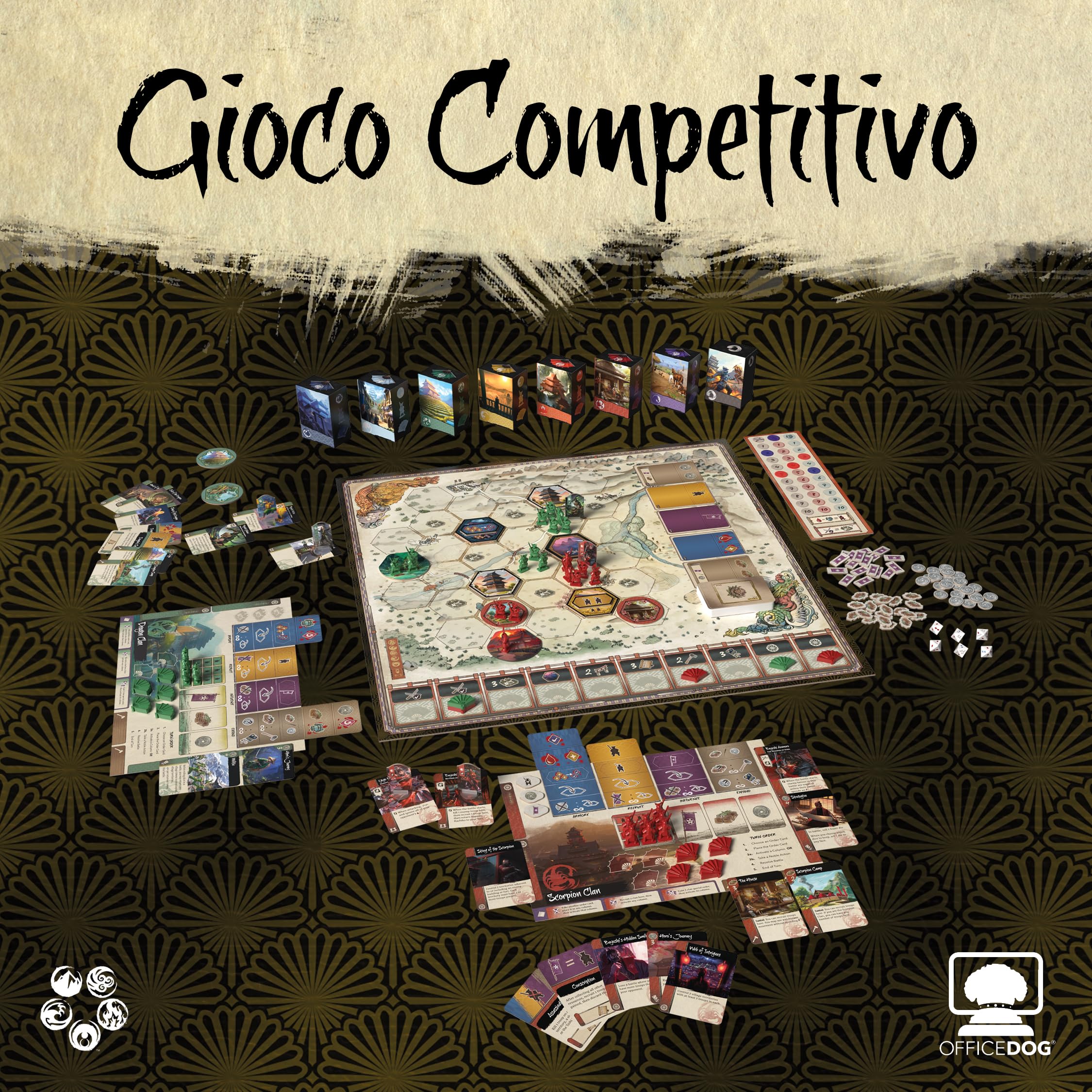 Asmodee Gunsen Battaglia per Toshi Ranbo gioco strategico ITA