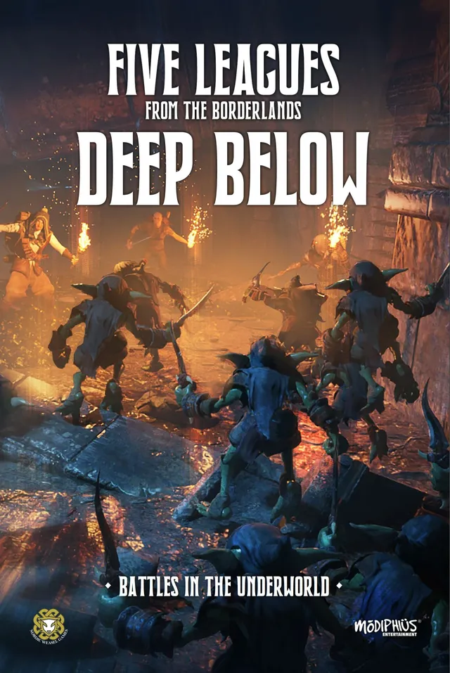 Modiphius Five Leagues Deep Below wargame PDF solitario