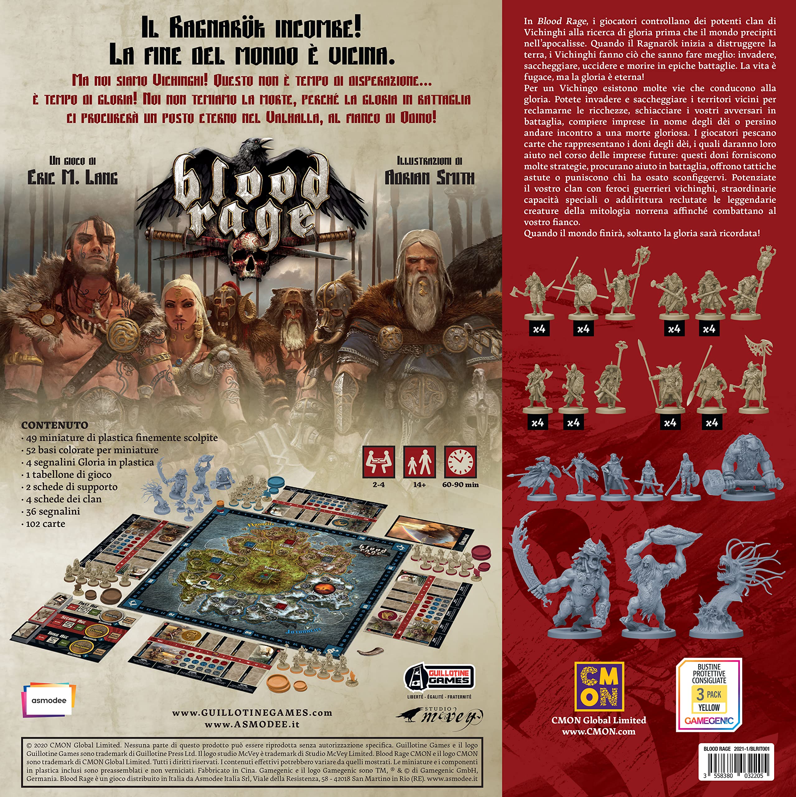 Asmodee Blood Rage Gioco da Tavolo 2-4 Giocatori Vichinghi