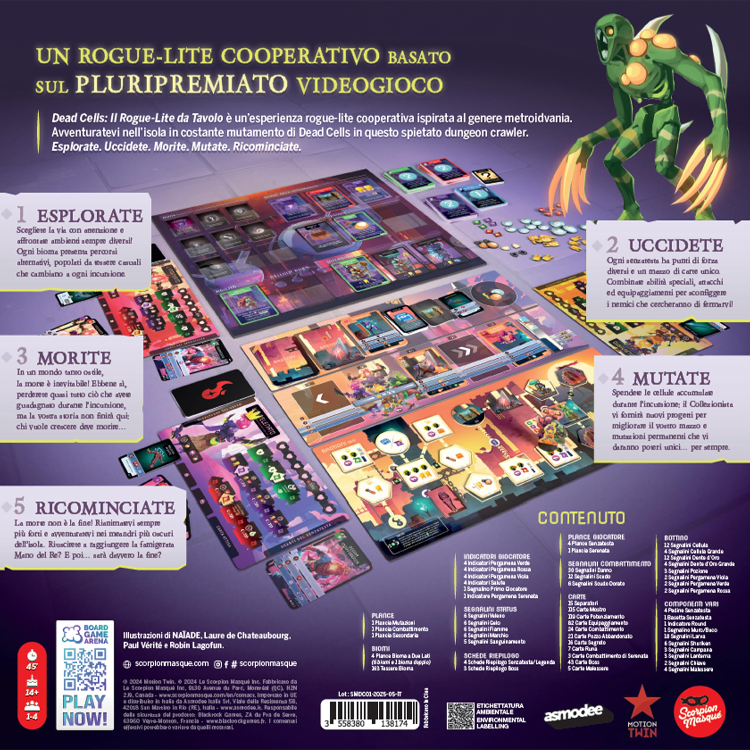 Asmodee Dead Cells gioco da tavolo cooperativo rogue-lite italiano