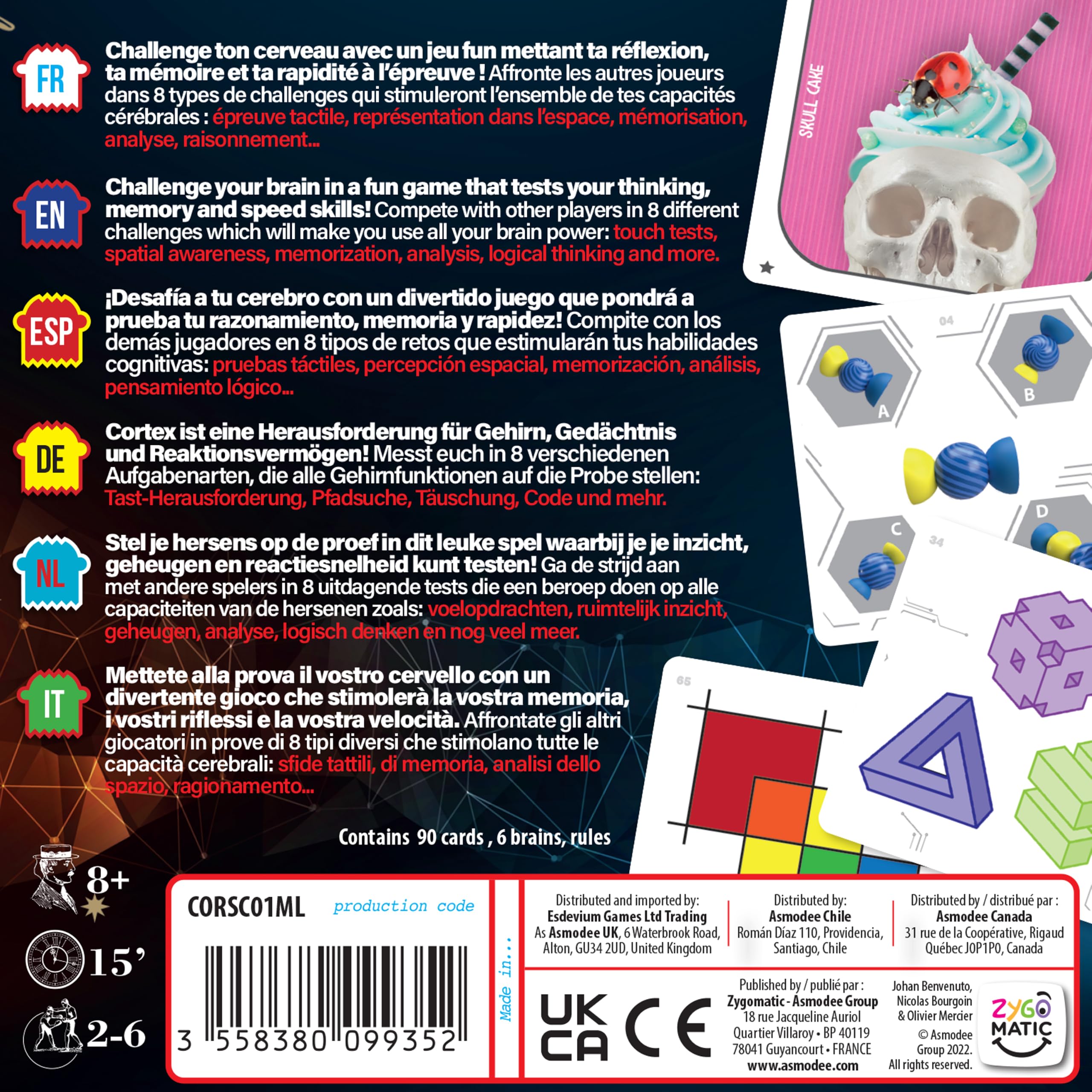 Asmodee Super Cortex Challenge party game 2-6 giocatori 8 prove