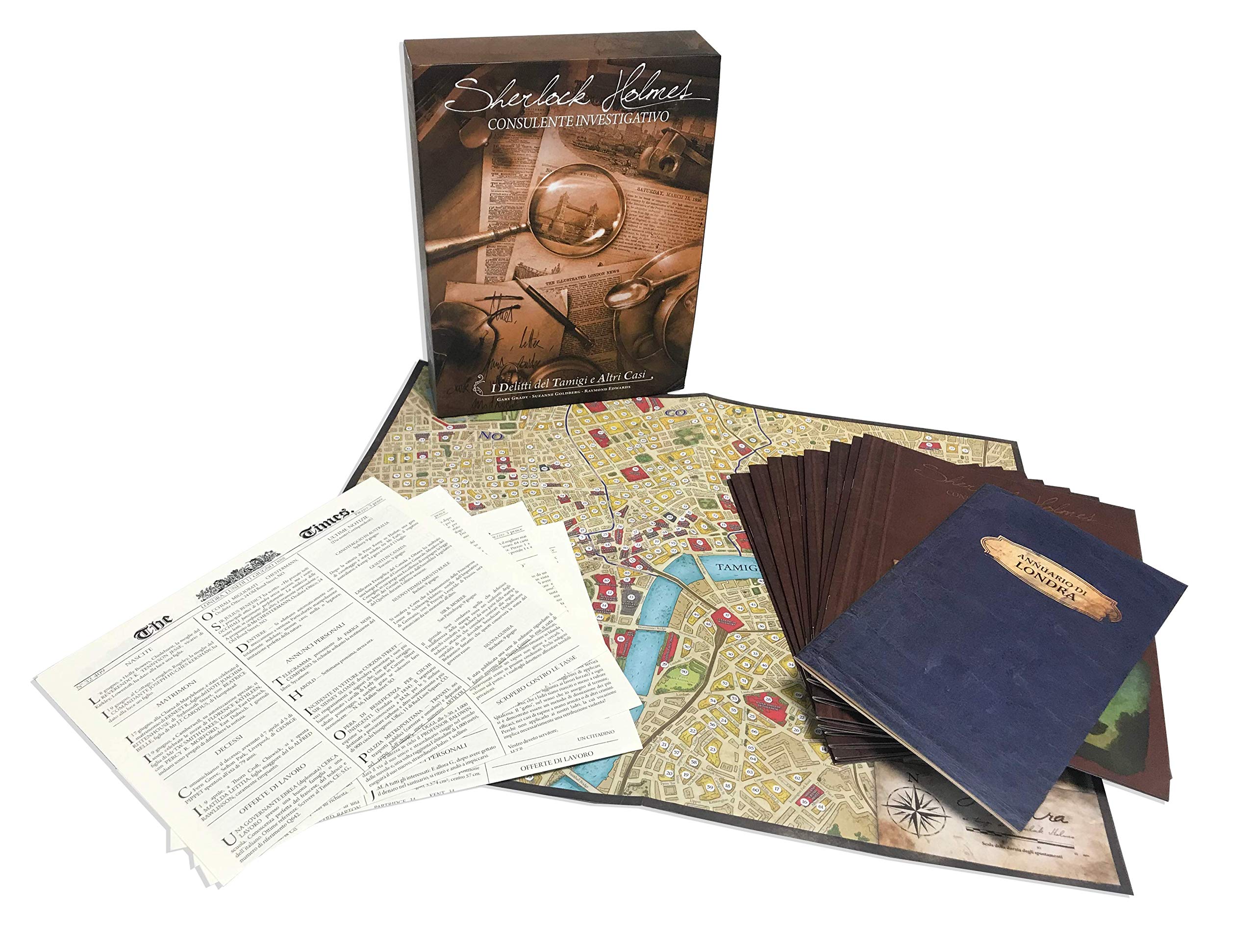 Asmodee Sherlock Holmes Delitti del Tamigi gioco investigativo 10 casi