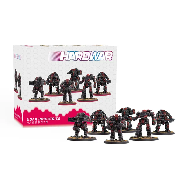 Modiphius Hardwar Udar Hardbots set 6 miniature 6mm resina