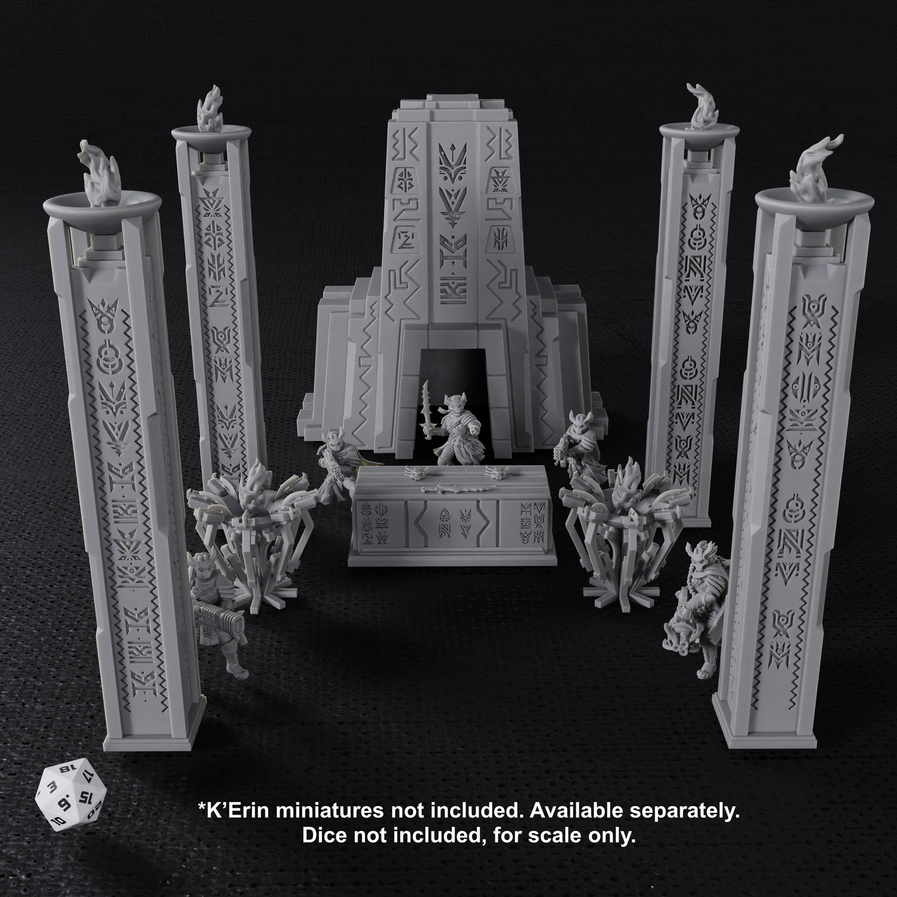Five Parsecs Titan Forge K'Erin Temple Terrain File STL Stampa 3D