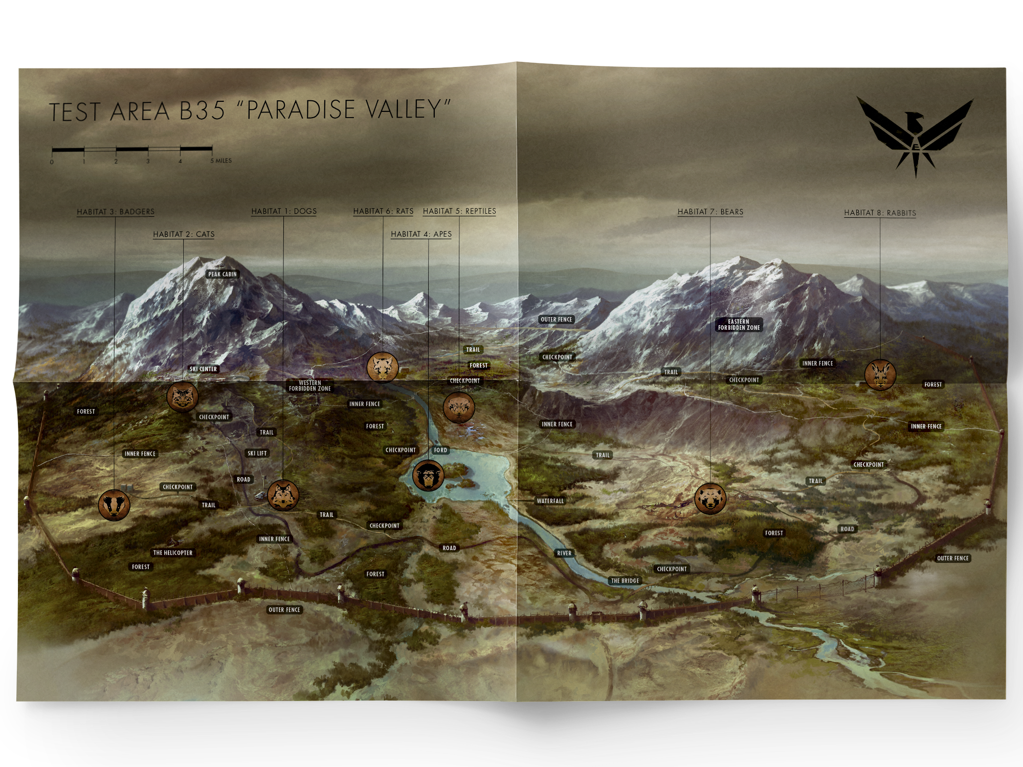 Mutant GenLab Alpha mappa poster 36x55,8 cm Paradise