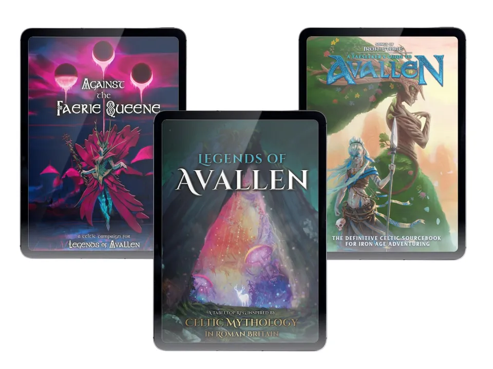Modiphius Legends of Avallen Trilogia Libri Bundle PDF fantasy celtico