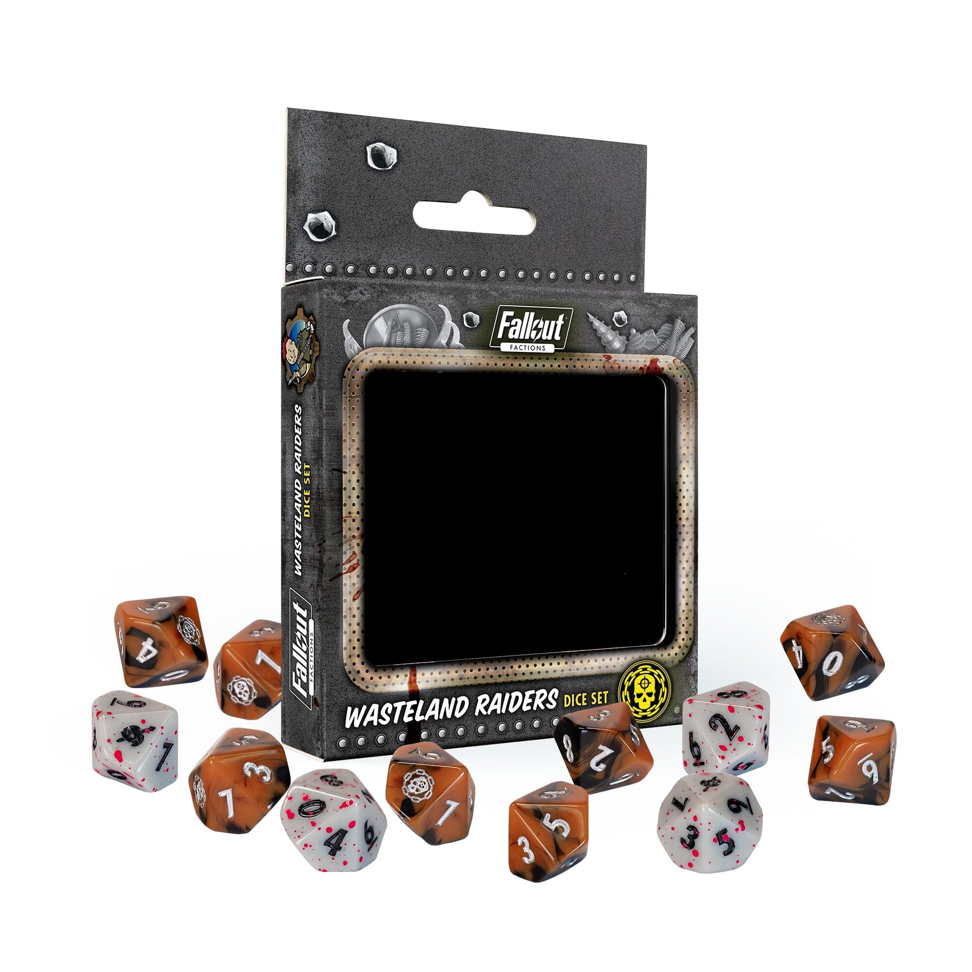 Fallout Factions Dice Wasteland Raiders set 12 dadi D10