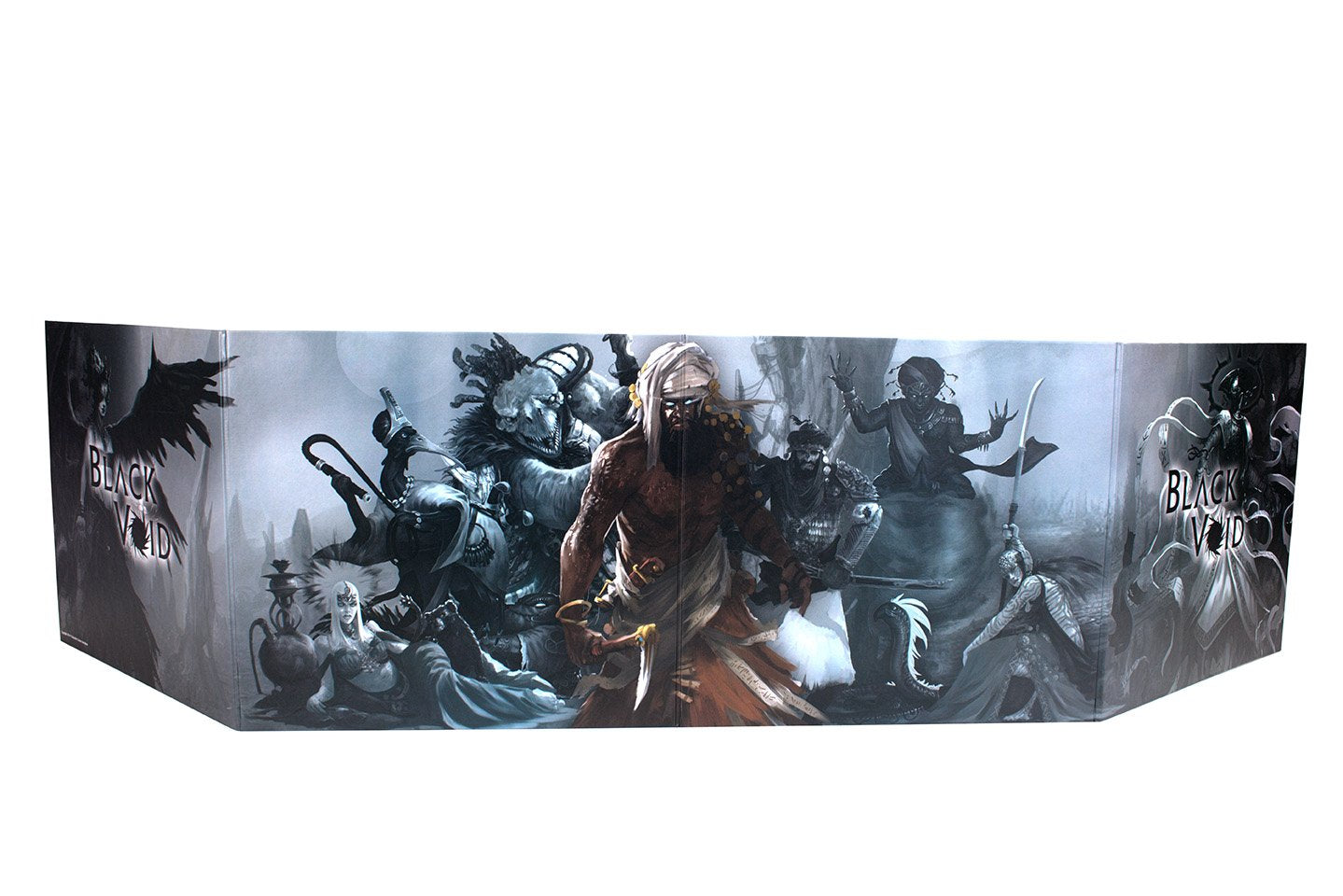 Modiphius Black Void Schermo Arbitro 4 Pannelli + Booklet