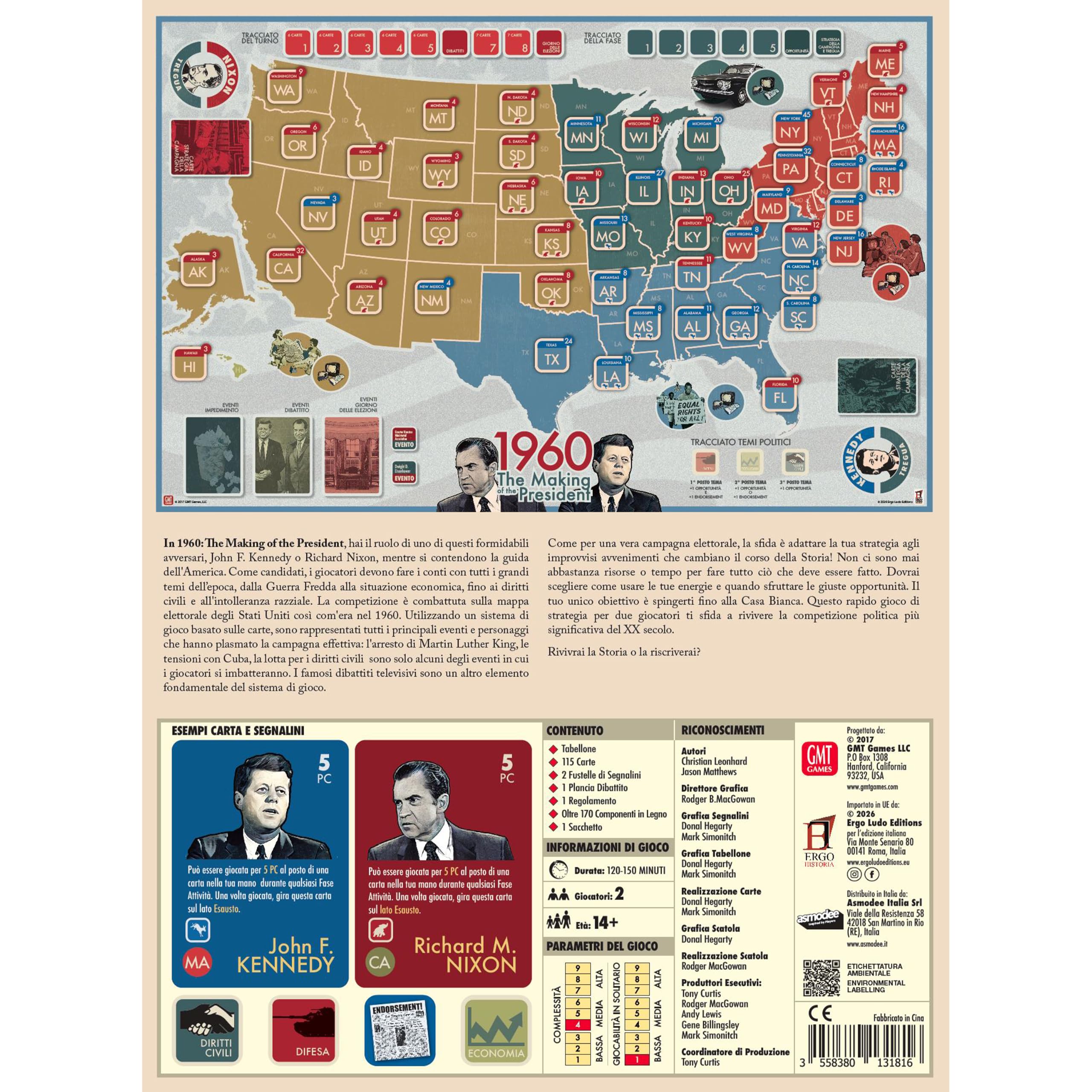 1960 The Making of the President gioco da tavolo strategico italiano