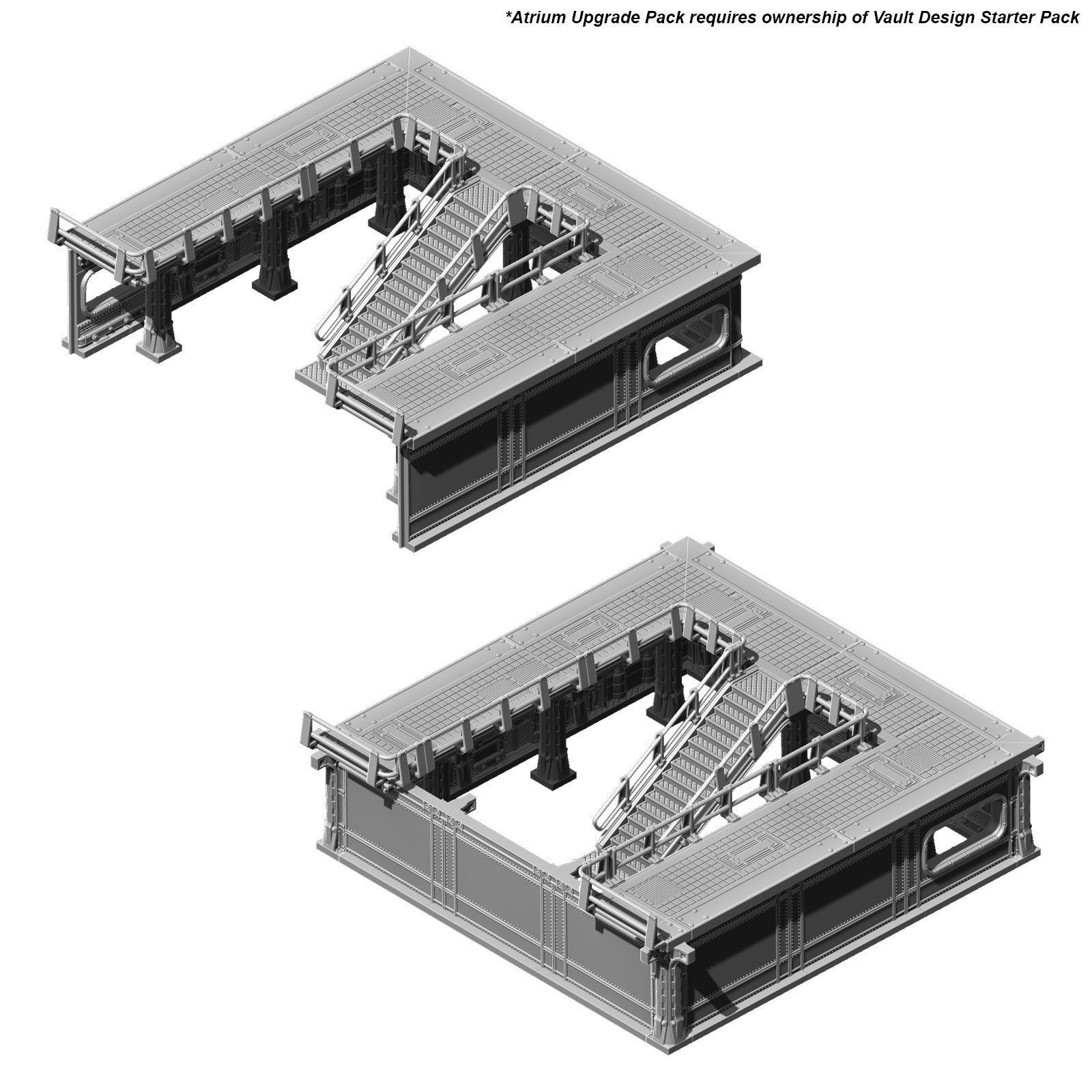 Modiphius Fallout Wasteland Warfare Vault Atrium Pack stl