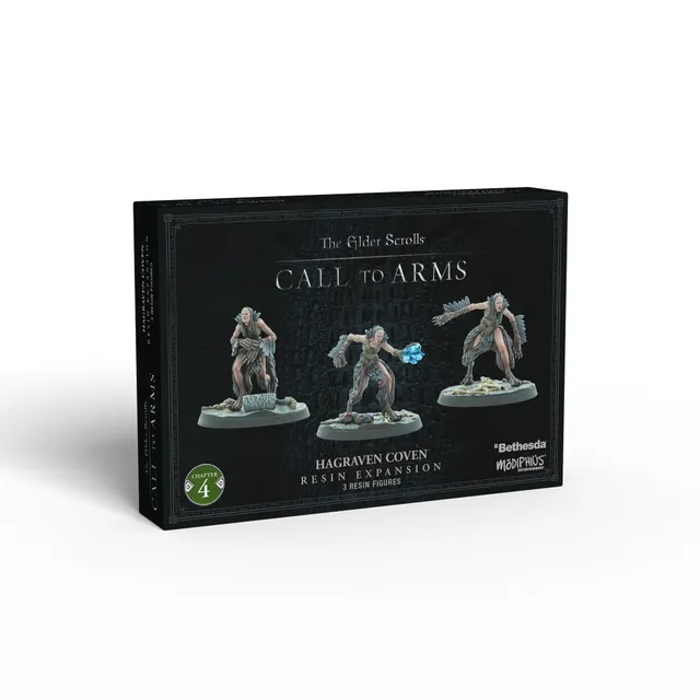 Modiphius Elder Scrolls Hagraven Coven miniature resina 3 pezzi