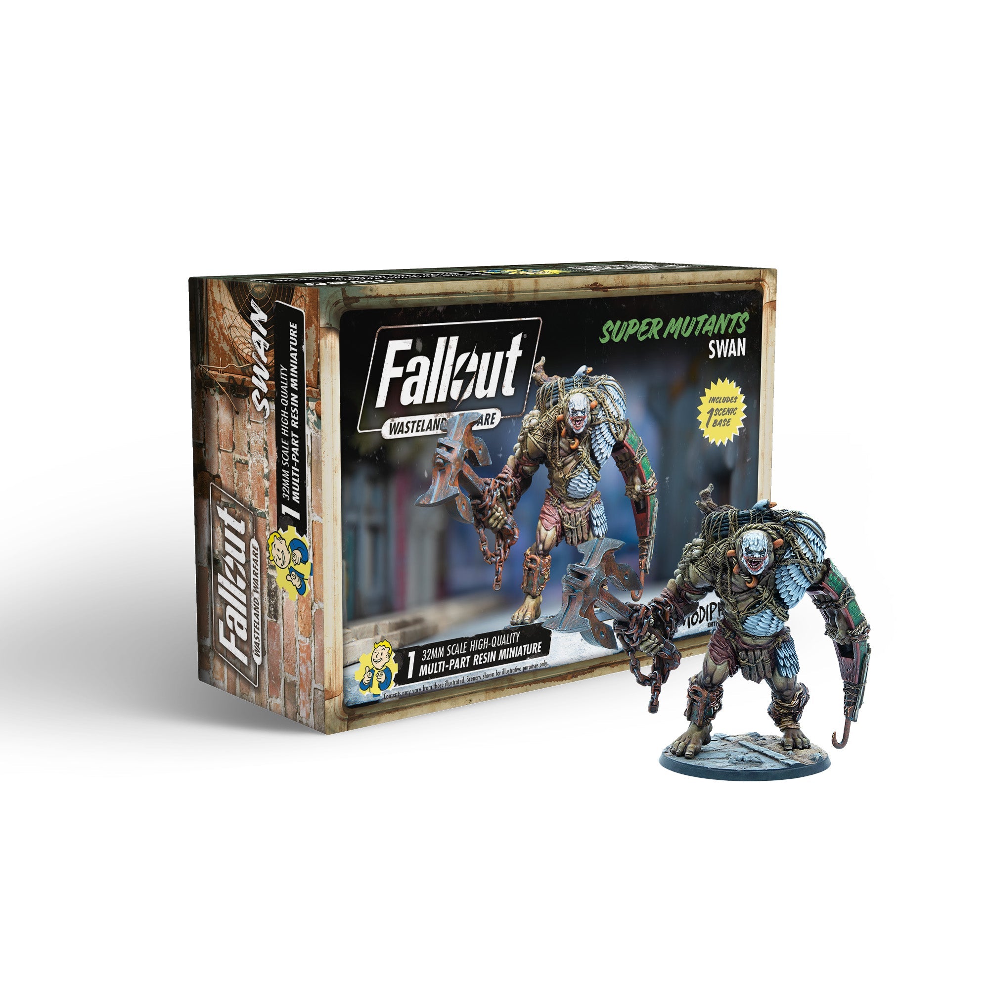 Modiphius Fallout Wasteland Warfare miniatura Swan 90mm