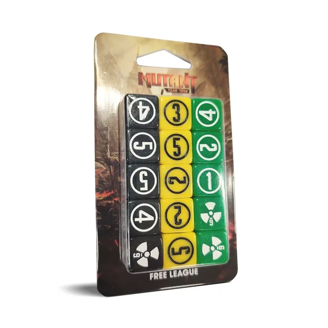 Mutant Year Zero Dice Set set 15 dadi D6 base skill gear