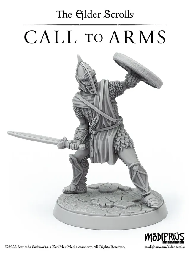 Modiphius Elder Scrolls Call to Arms Hold Guards STL 6 miniature