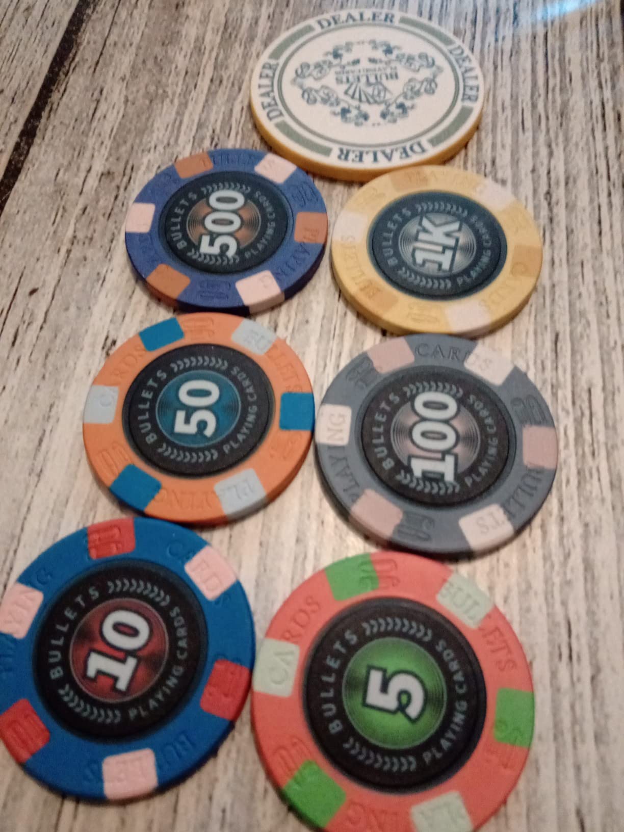 Bullets Custodie e set da poker Richie valigetta 500 chip ceramica