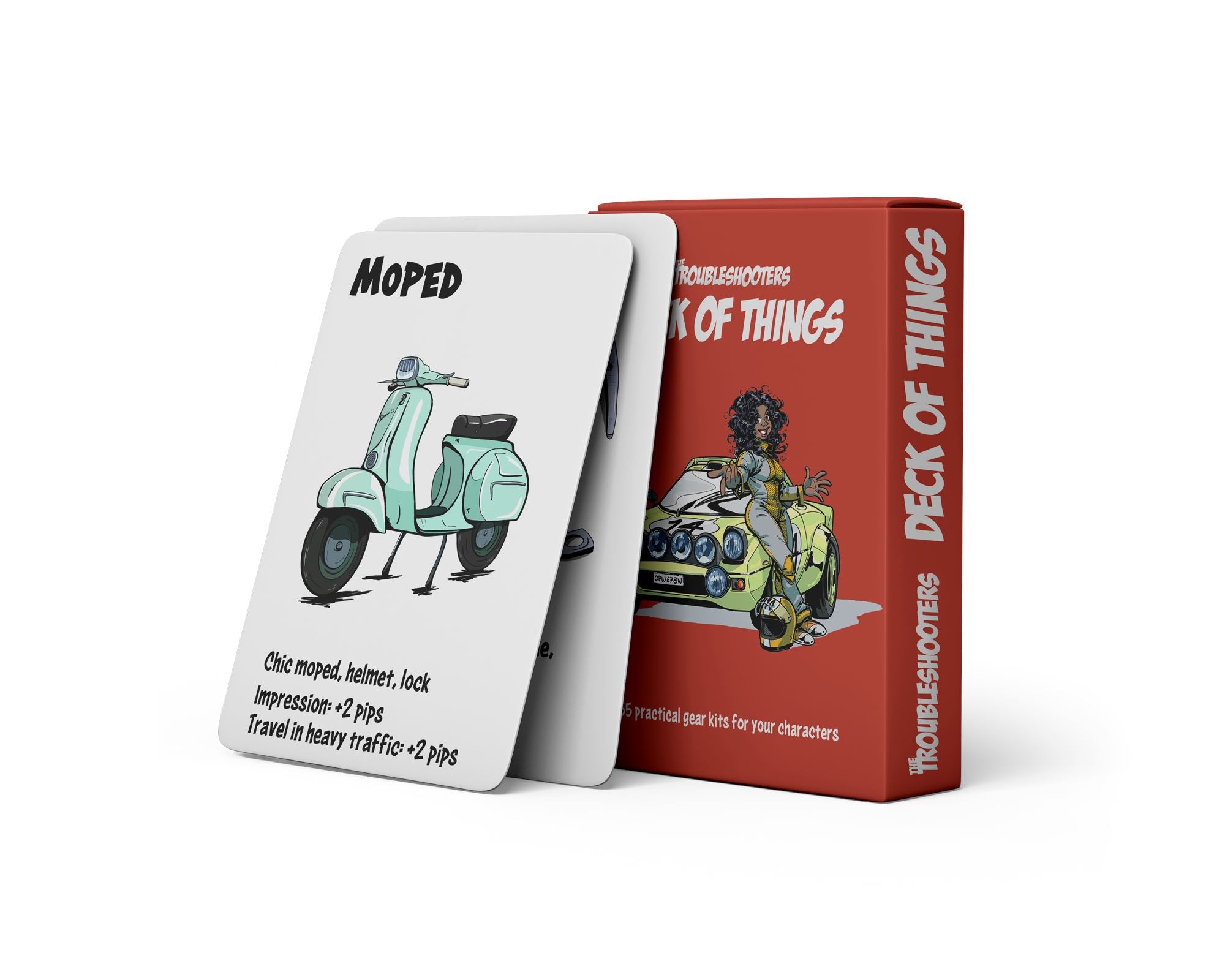 Modiphius The Troubleshooters mazzo carte equipaggiamento 54 carte
