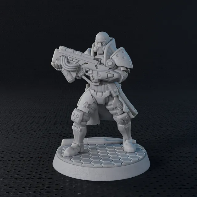 Modiphius Five Parsecs From Home Hero 3 The Tank miniatura STL 32mm