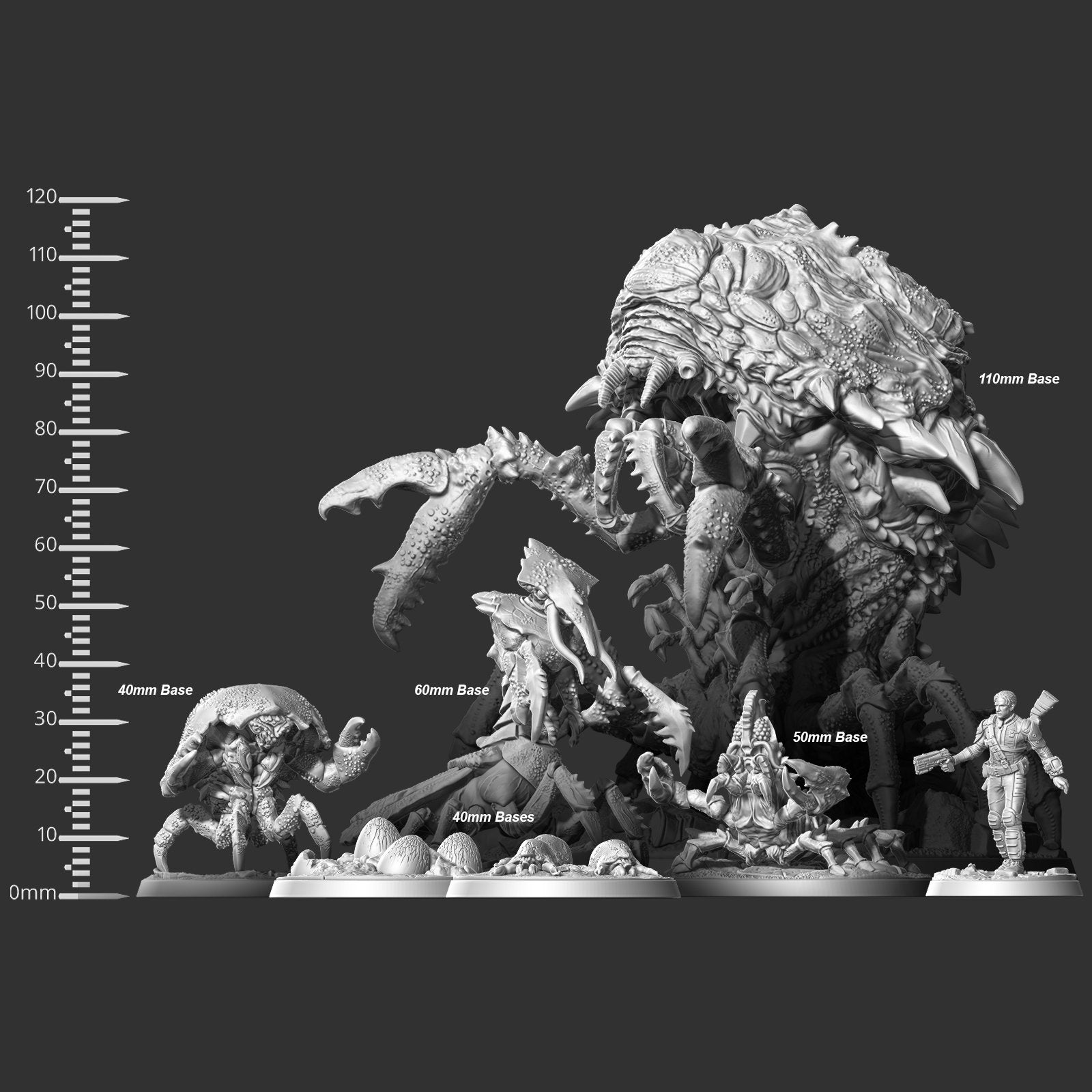 Modiphius Fallout Wasteland Warfare Mirelurk Hatchlings Eggs miniature 32mm