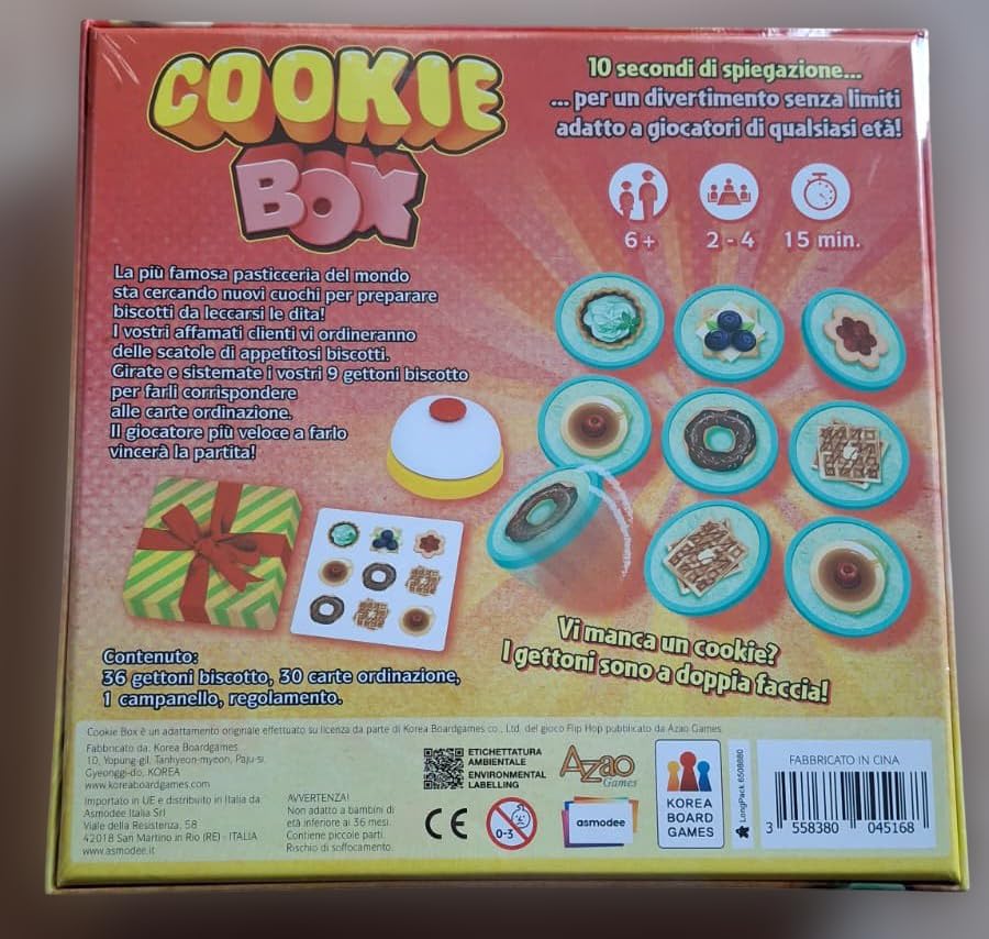 Asmodee Cookie Box carte gioco abilità velocità 6+ anni