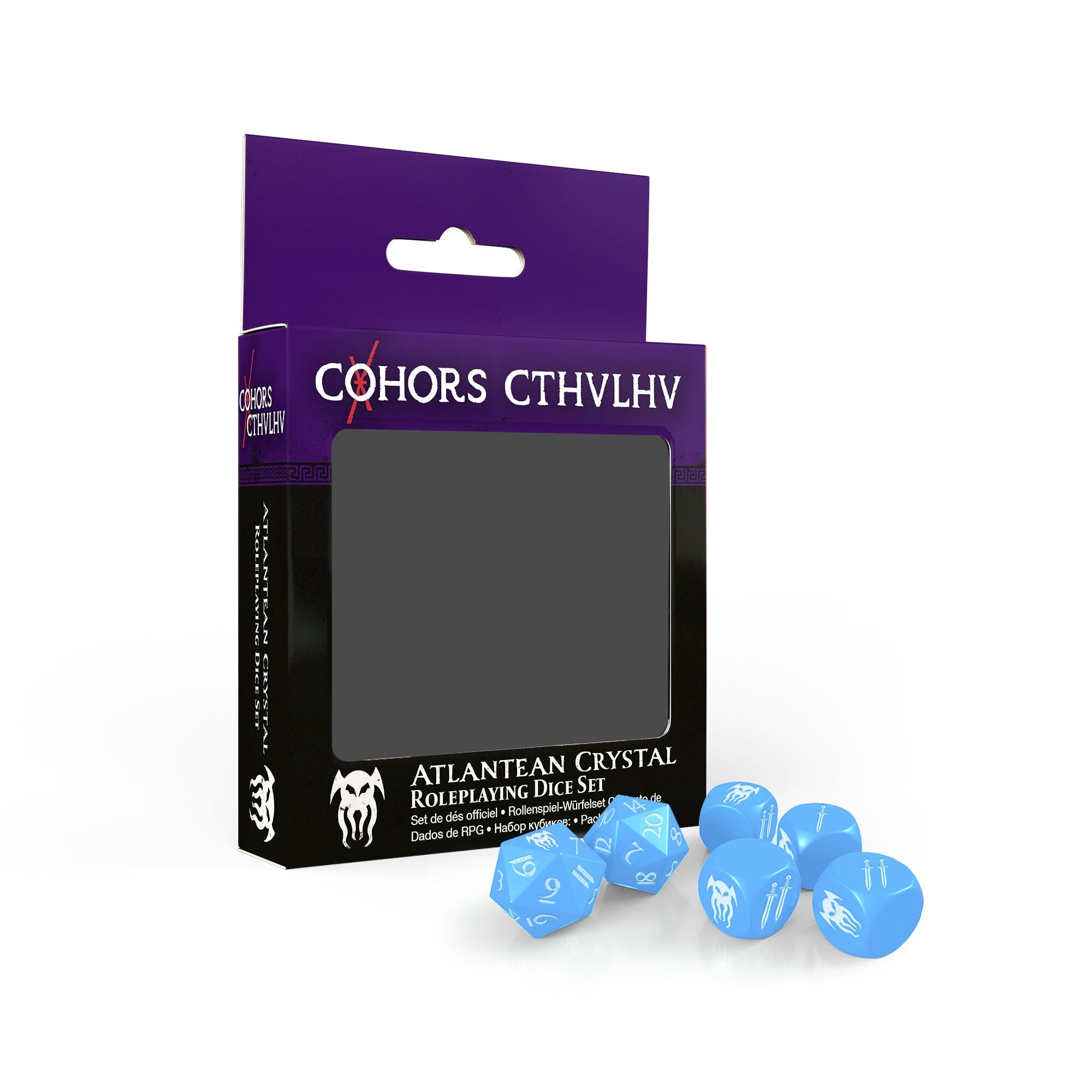 Cohors Cthulhu Atlantean Crystal Dice Pack dadi 6 pezzi 2d20