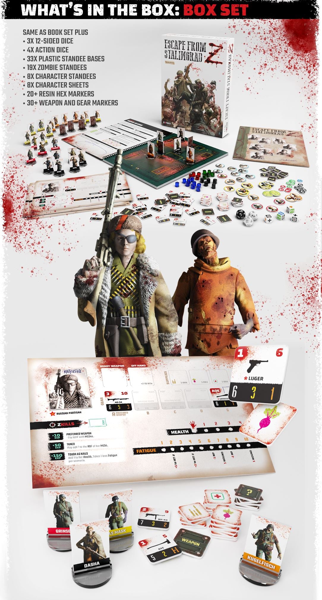 Modiphius Escape from Stalingrad Z Gioco da Tavolo Box 1-3 Giocatori
