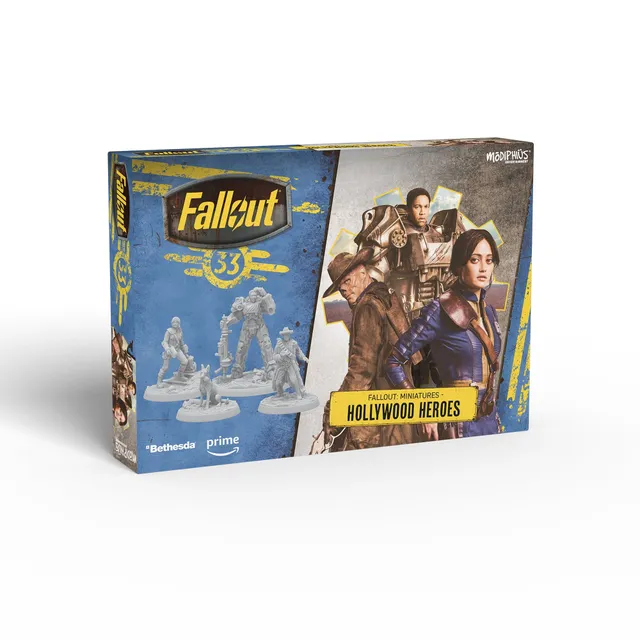 Modiphius Fallout Factions Hollywood Heroes miniature resina 4 pz
