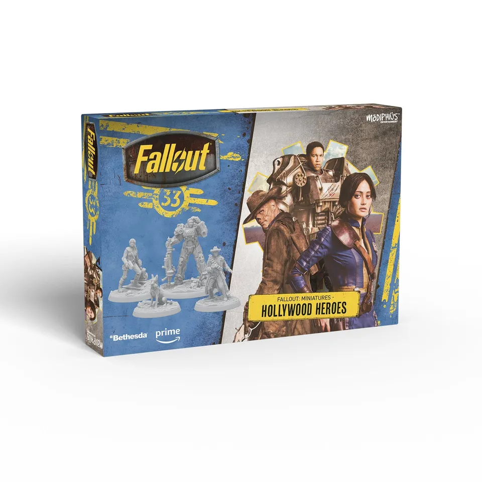 Modiphius Fallout Factions Hollywood Heroes miniature resina 4 pz