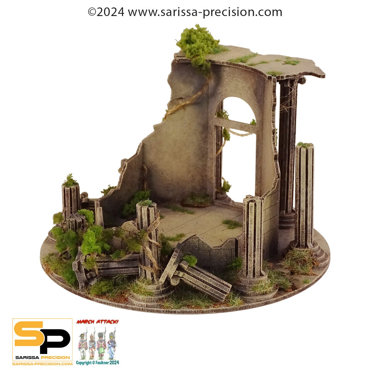 Modiphius Cohors Cthulhu Tactics Venus Temple Ruin scenico MDF